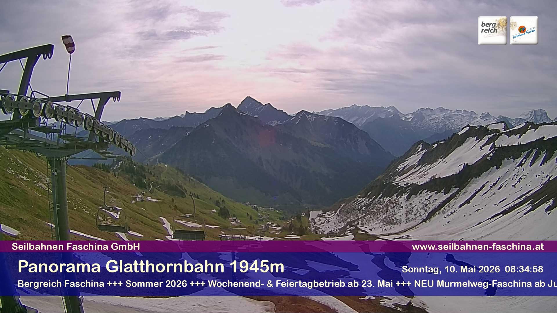 Archiv Foto Webcam Panoramablick von der Glatthornbahn