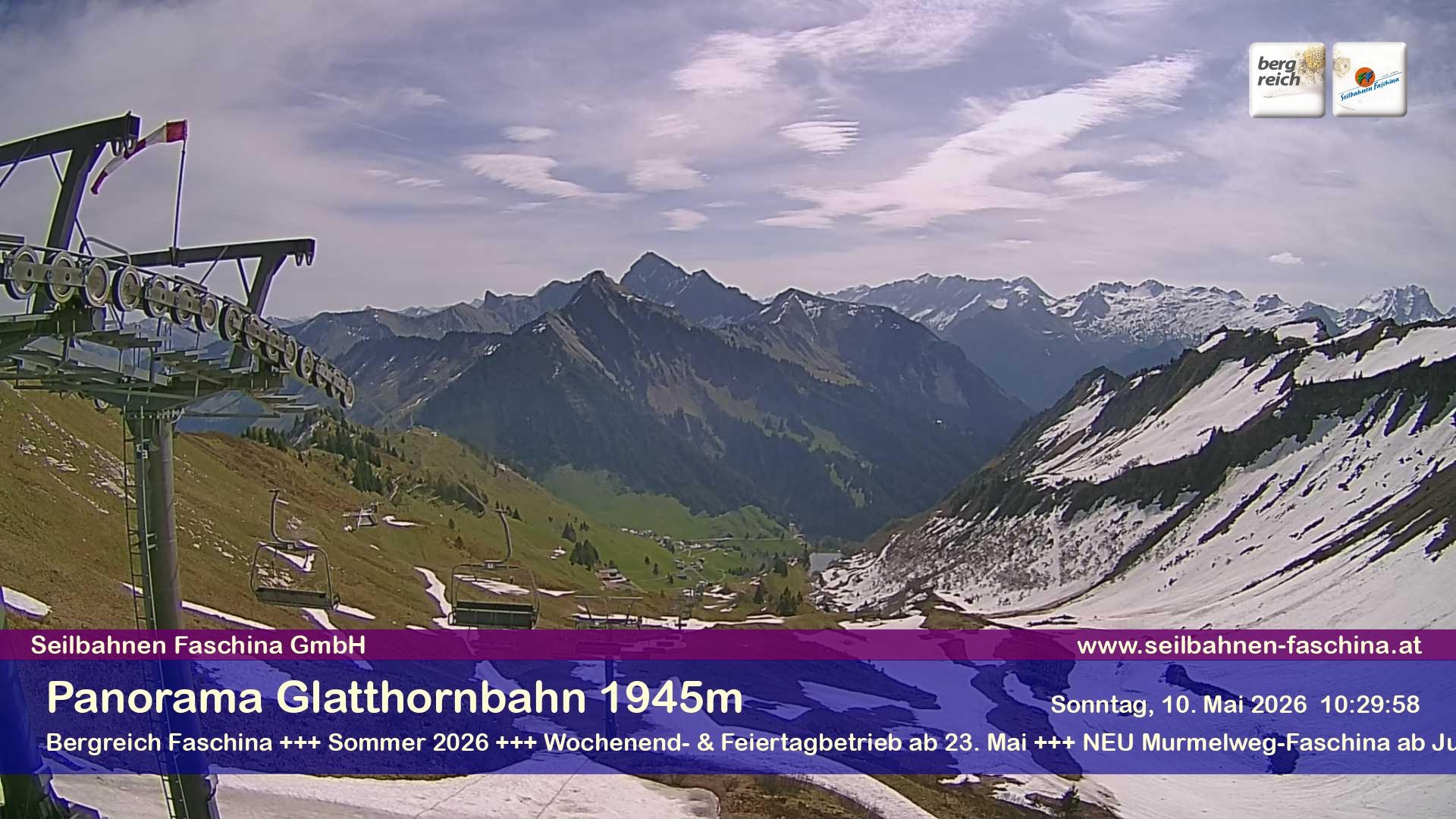 Archiv Foto Webcam Panoramablick von der Glatthornbahn