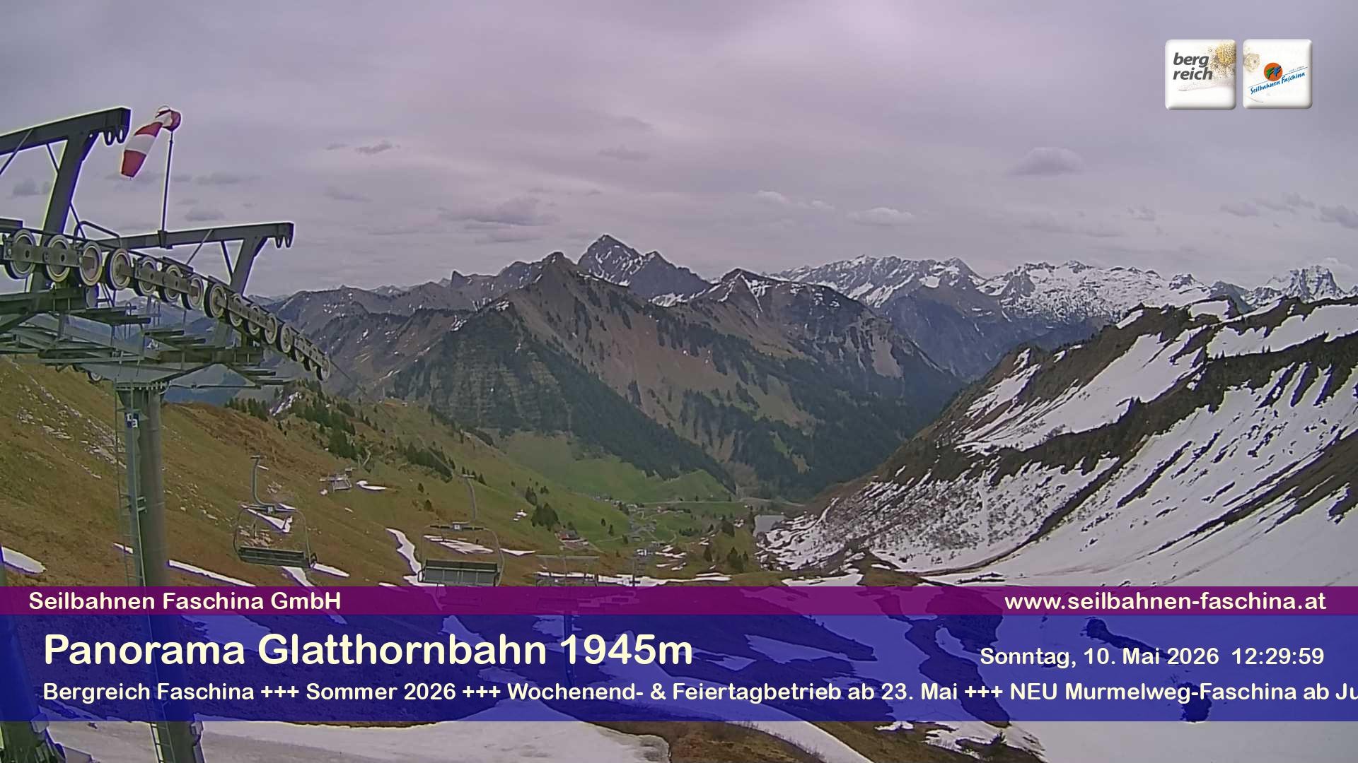Archiv Foto Webcam Panoramablick von der Glatthornbahn