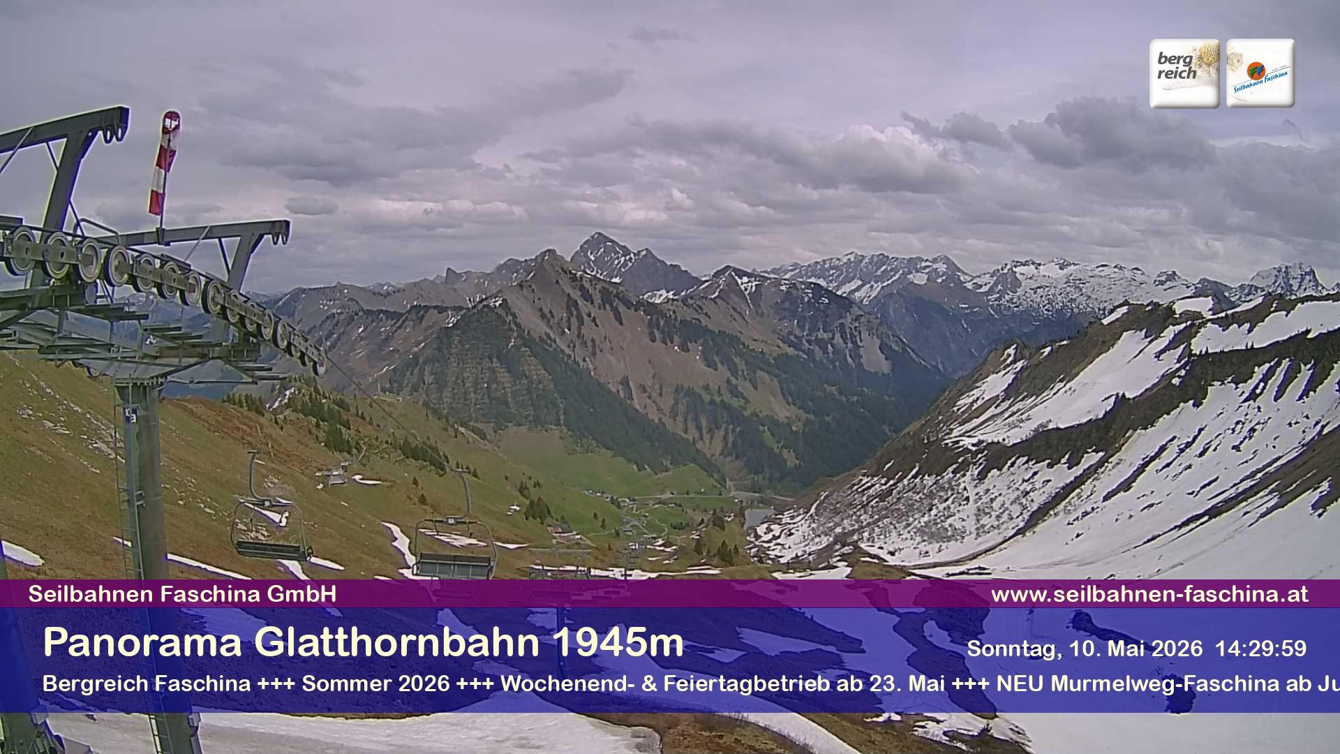 Archiv Foto Webcam Panoramablick von der Glatthornbahn