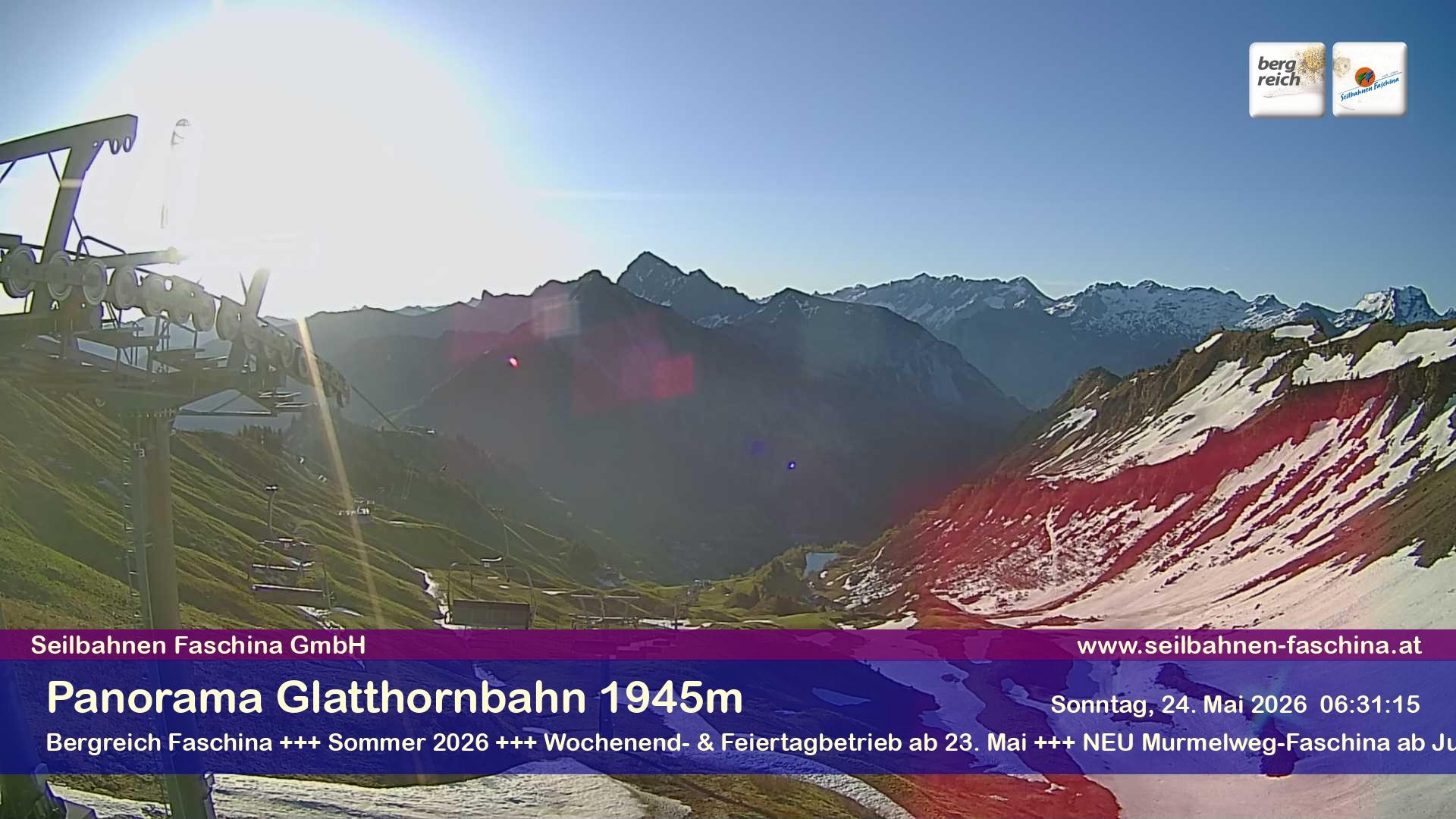 Archiv Foto Webcam Panoramablick von der Glatthornbahn