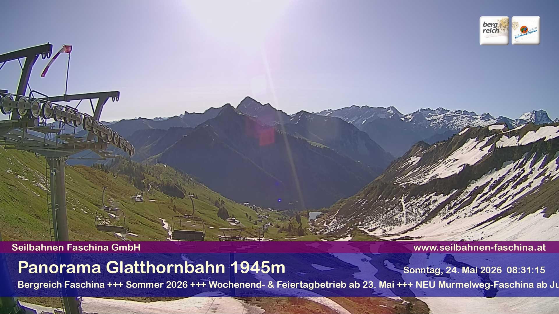 Archiv Foto Webcam Panoramablick von der Glatthornbahn