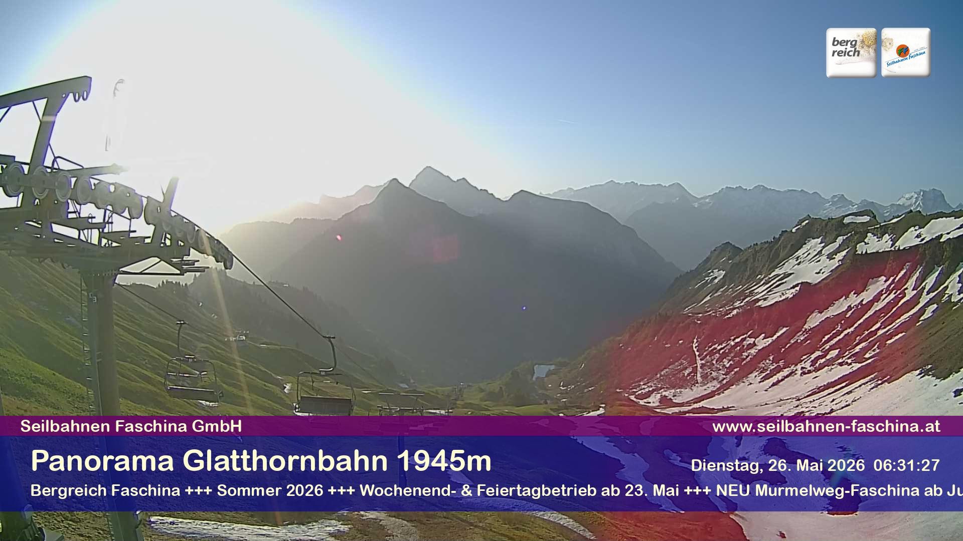 Archiv Foto Webcam Panoramablick von der Glatthornbahn