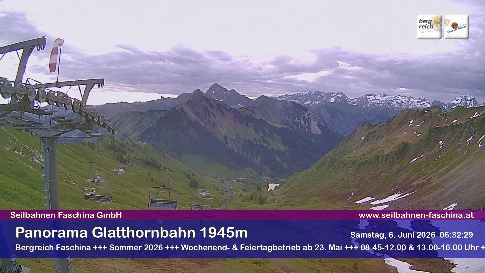 Archiv Foto Webcam Panoramablick von der Glatthornbahn