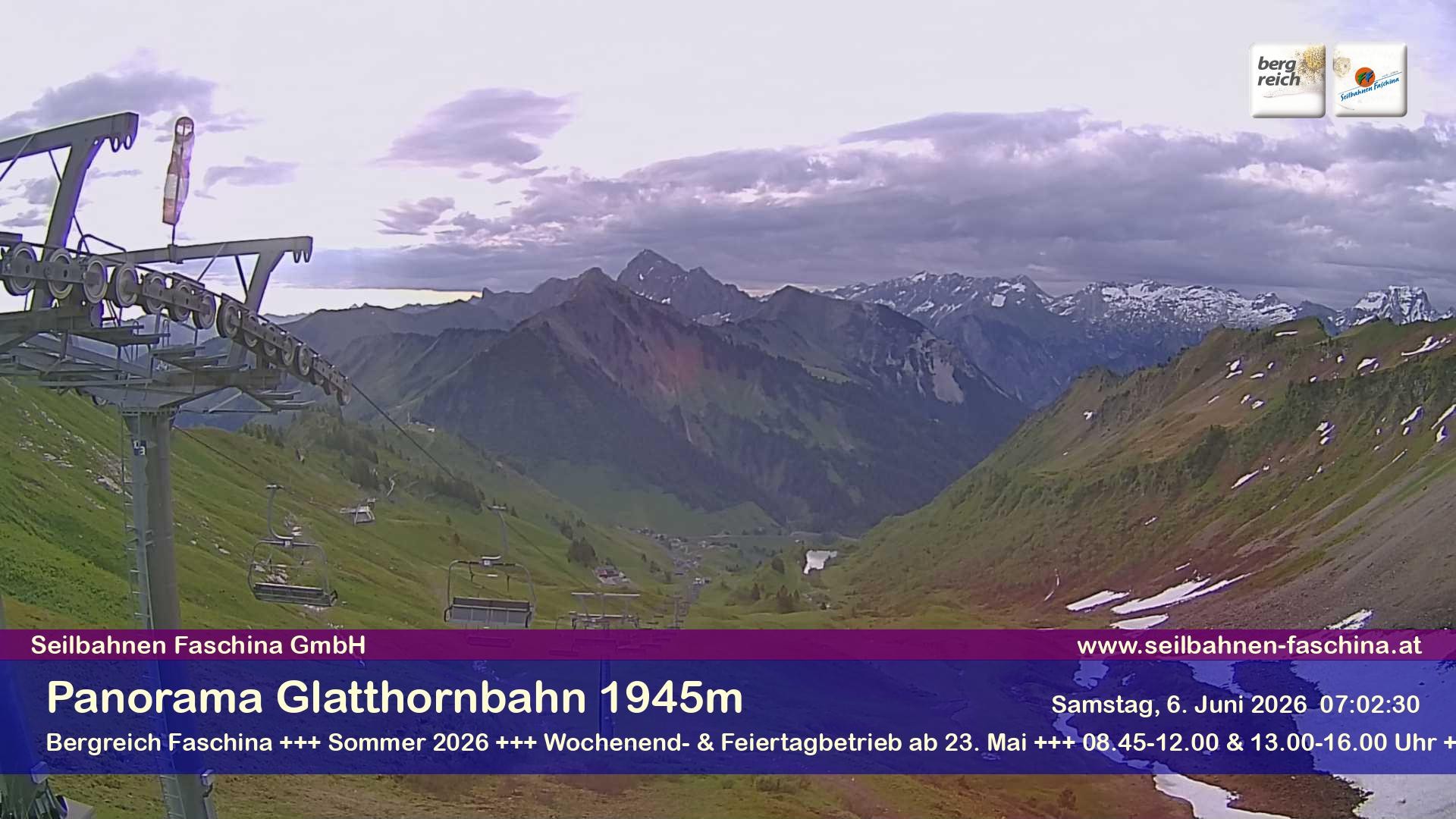 Archiv Foto Webcam Panoramablick von der Glatthornbahn