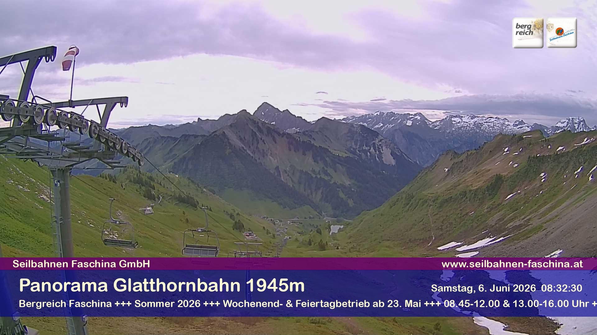 Archiv Foto Webcam Panoramablick von der Glatthornbahn