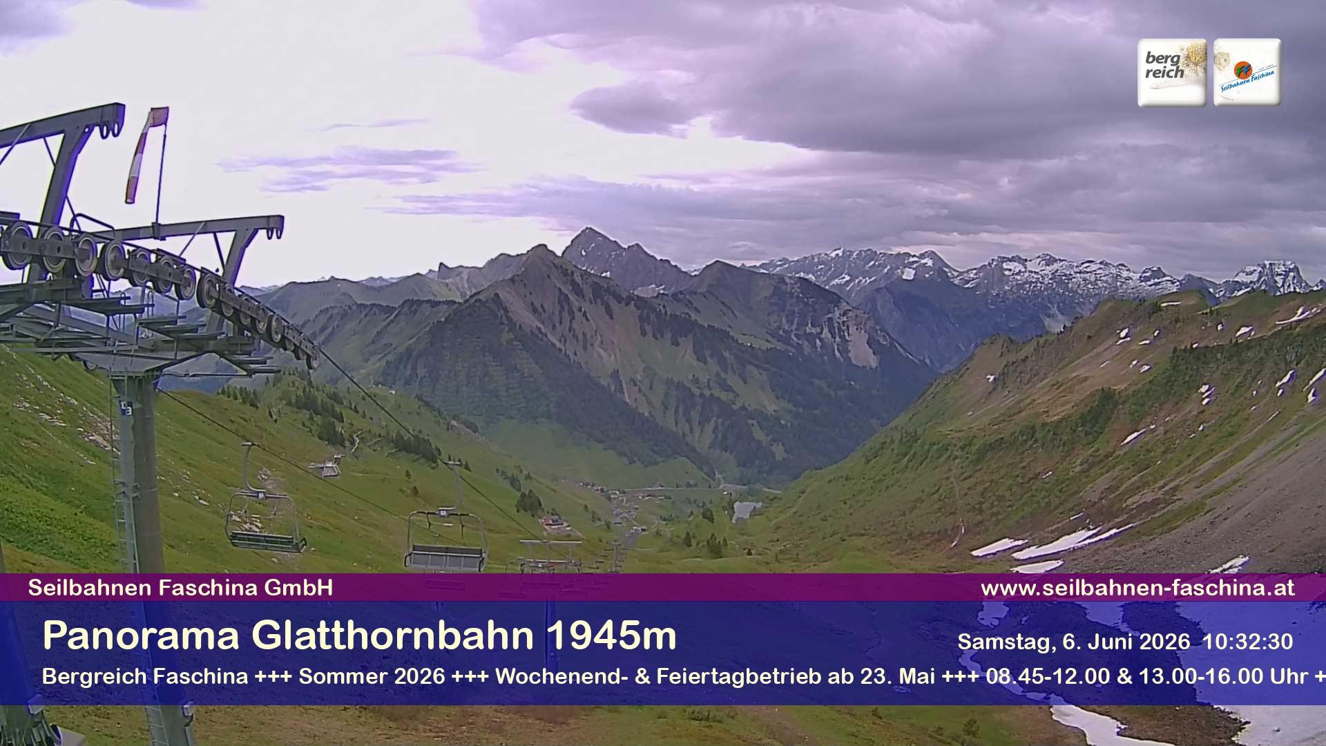 Archiv Foto Webcam Panoramablick von der Glatthornbahn