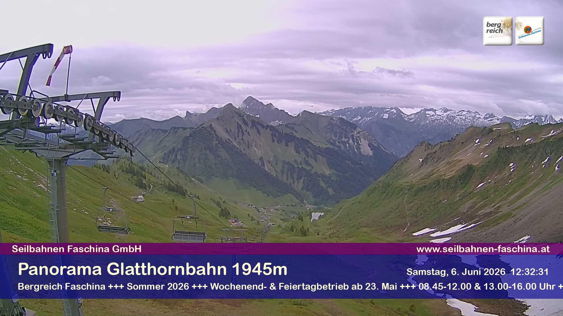 Archiv Foto Webcam Panoramablick von der Glatthornbahn