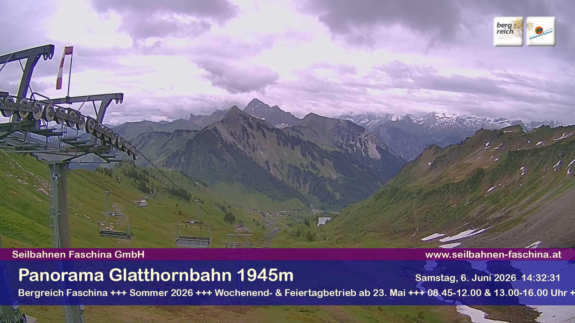 Archiv Foto Webcam Panoramablick von der Glatthornbahn