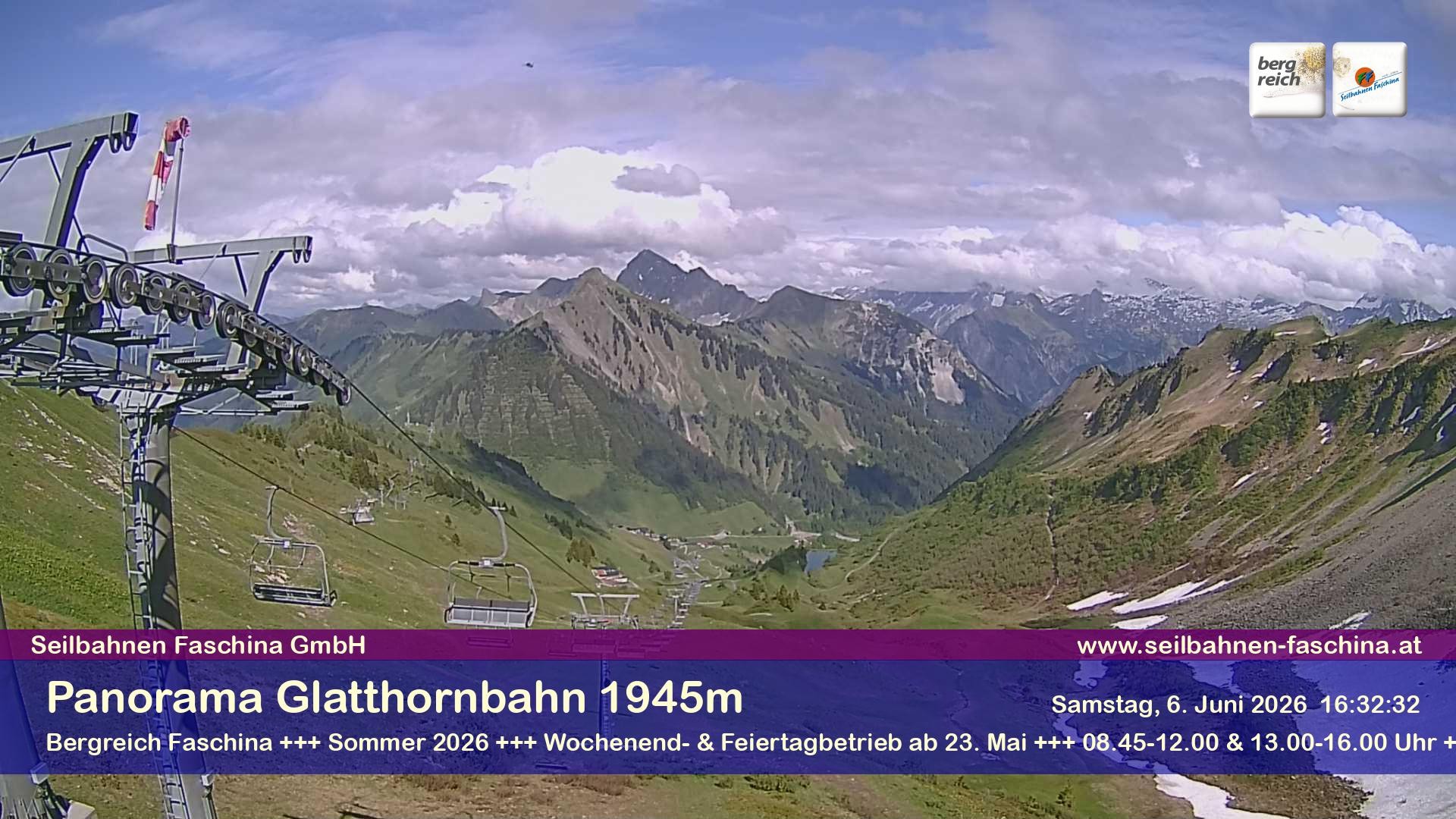 Archiv Foto Webcam Panoramablick von der Glatthornbahn