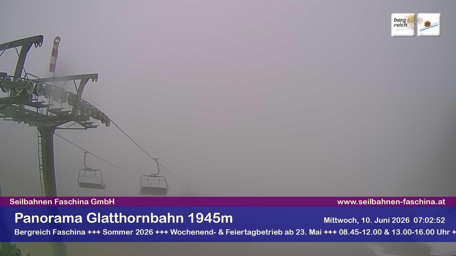 Archiv Foto Webcam Panoramablick von der Glatthornbahn