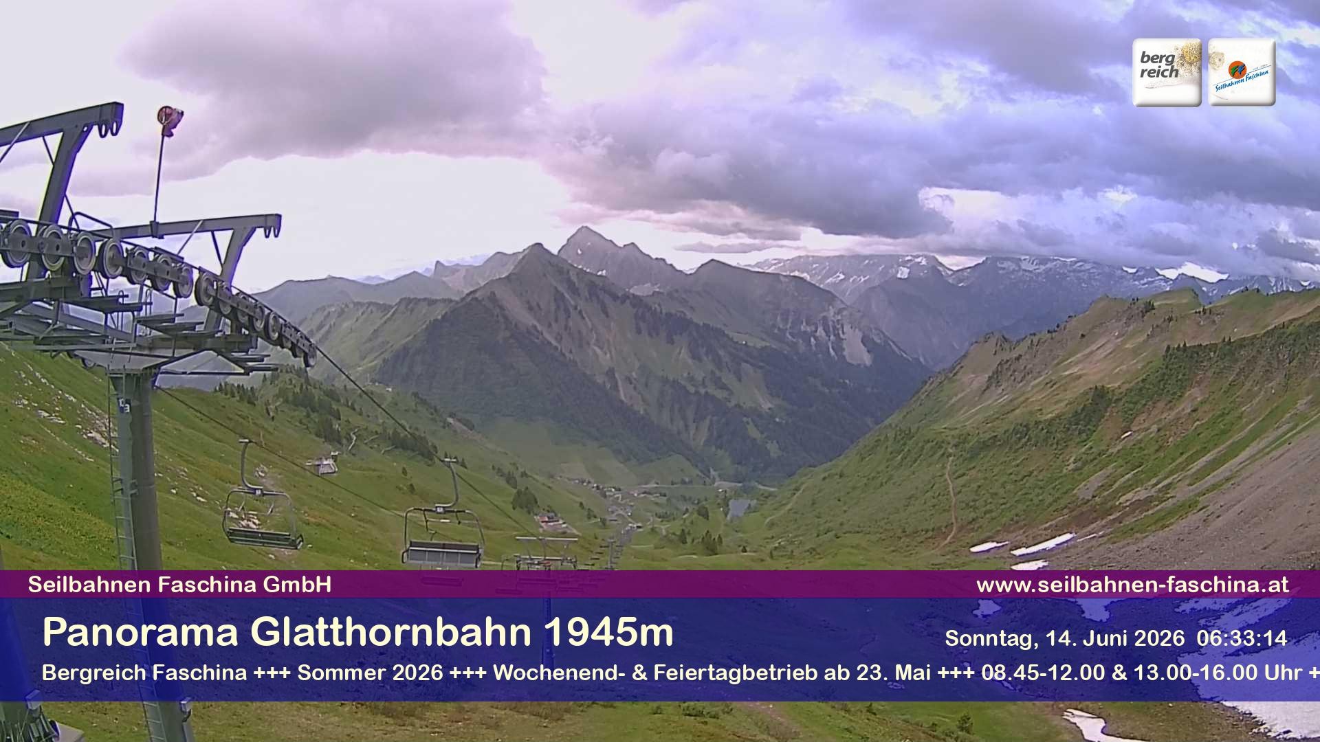 Archiv Foto Webcam Panoramablick von der Glatthornbahn