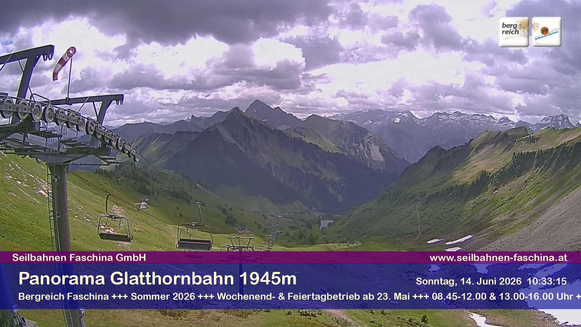 Archiv Foto Webcam Panoramablick von der Glatthornbahn