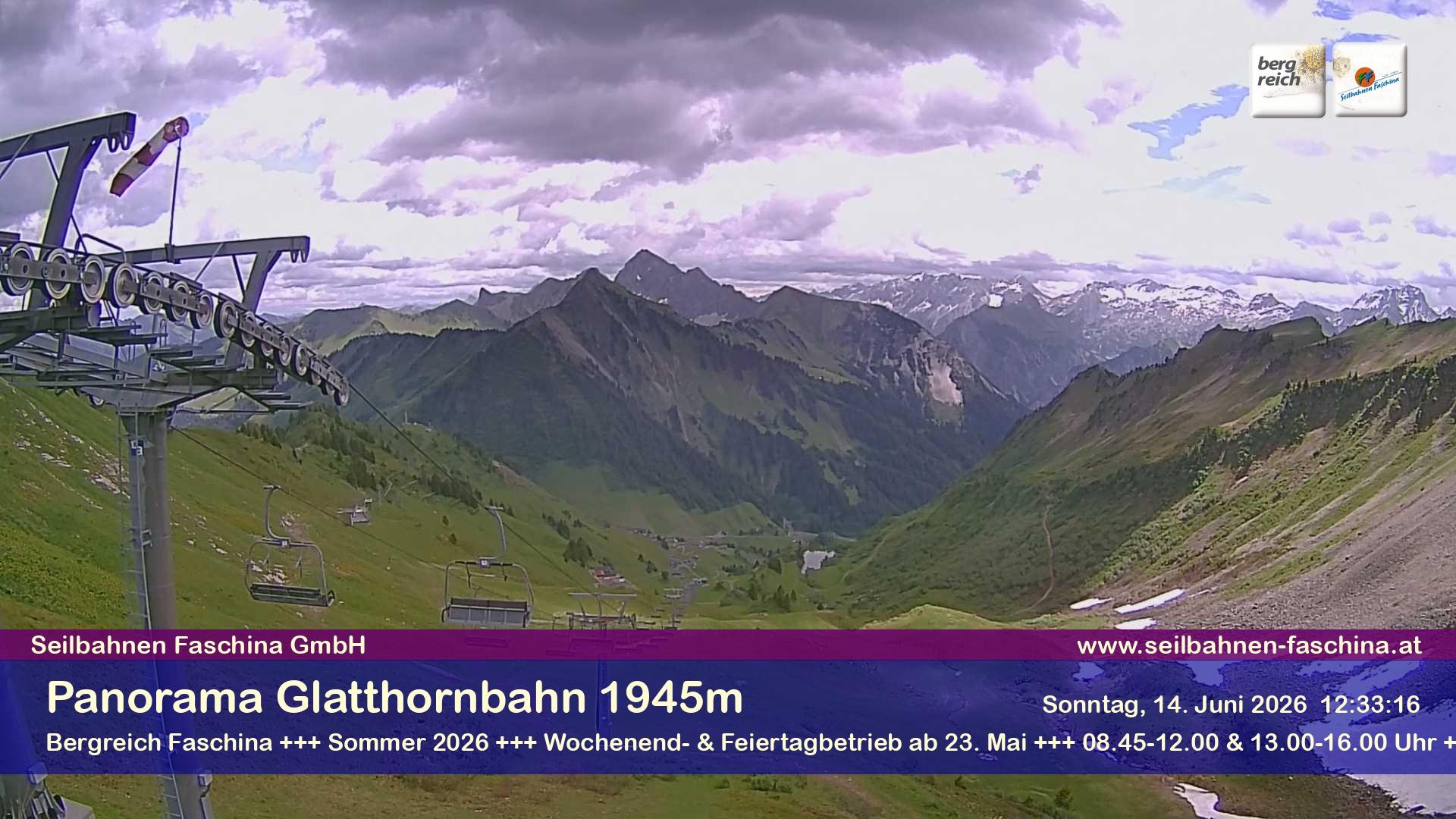 Archiv Foto Webcam Panoramablick von der Glatthornbahn
