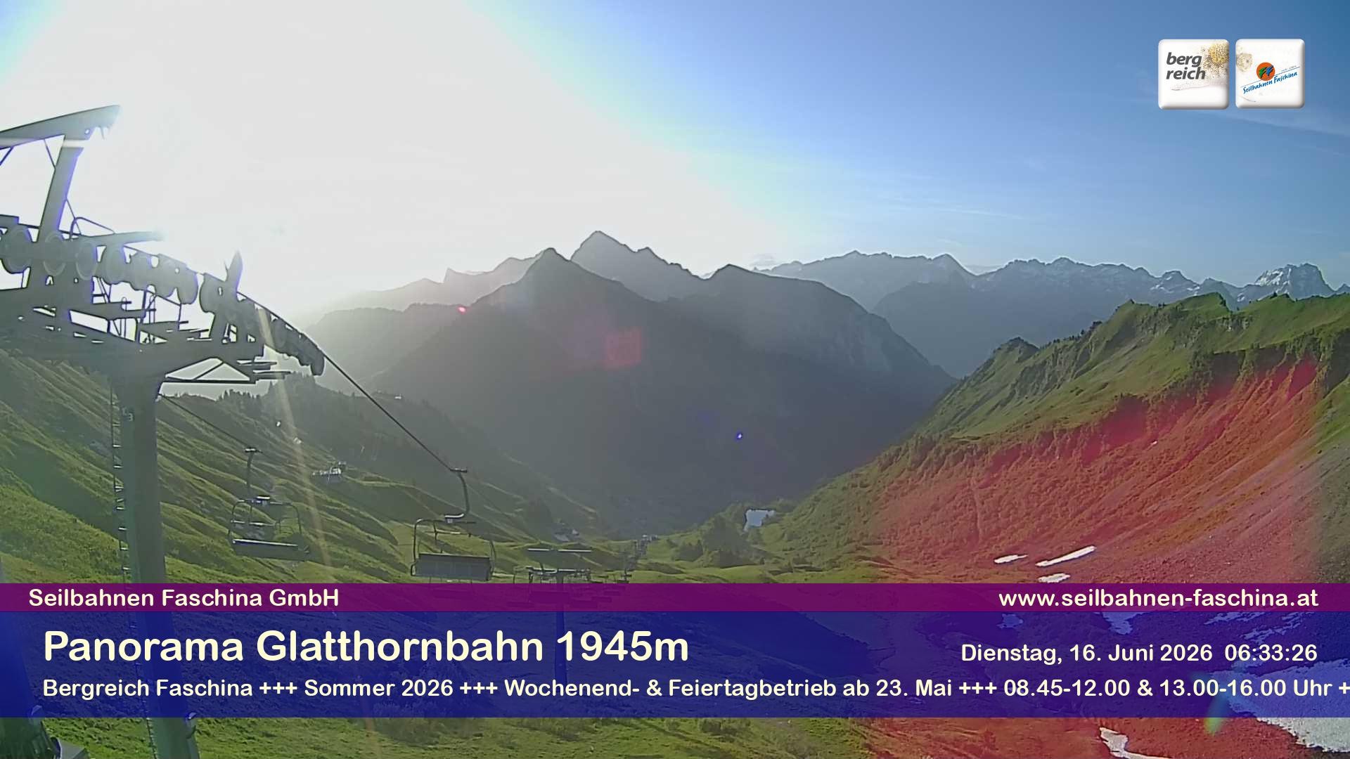 Archiv Foto Webcam Panoramablick von der Glatthornbahn
