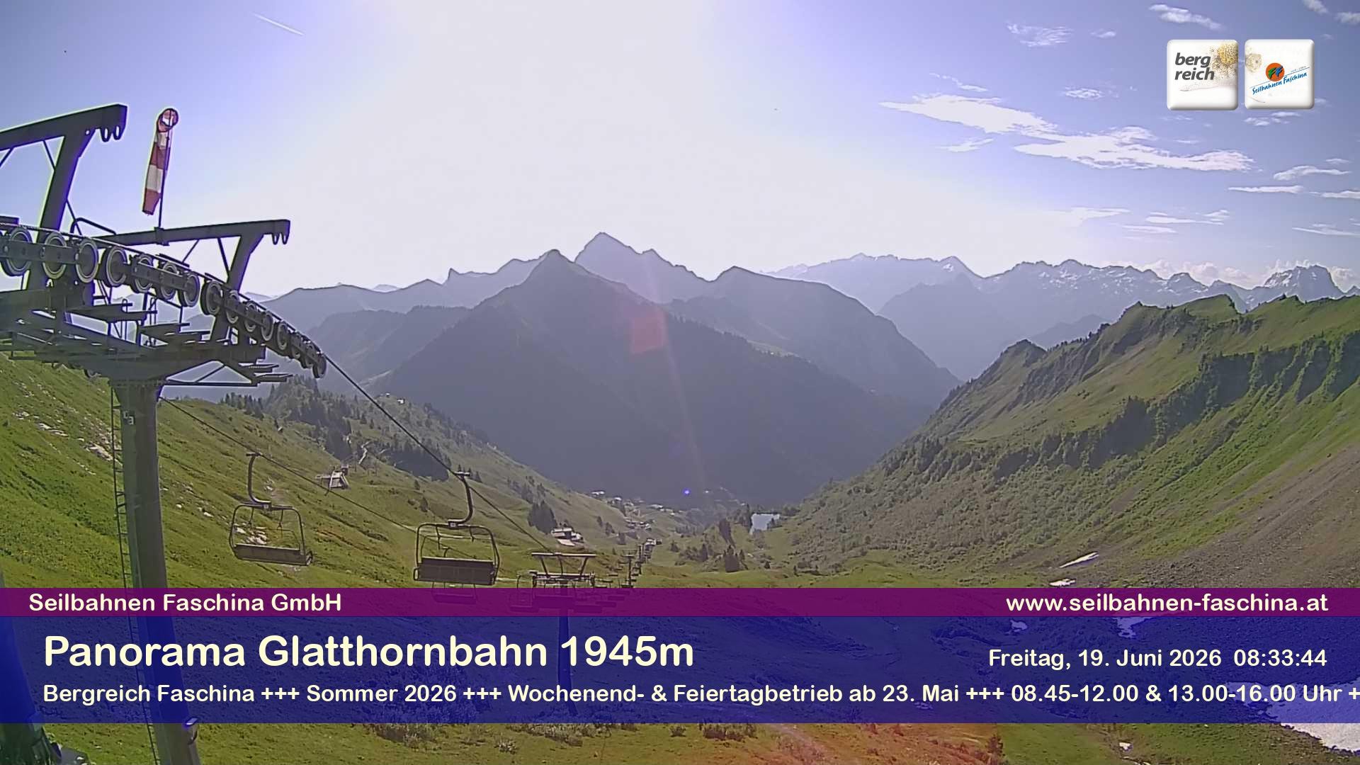Archiv Foto Webcam Panoramablick von der Glatthornbahn
