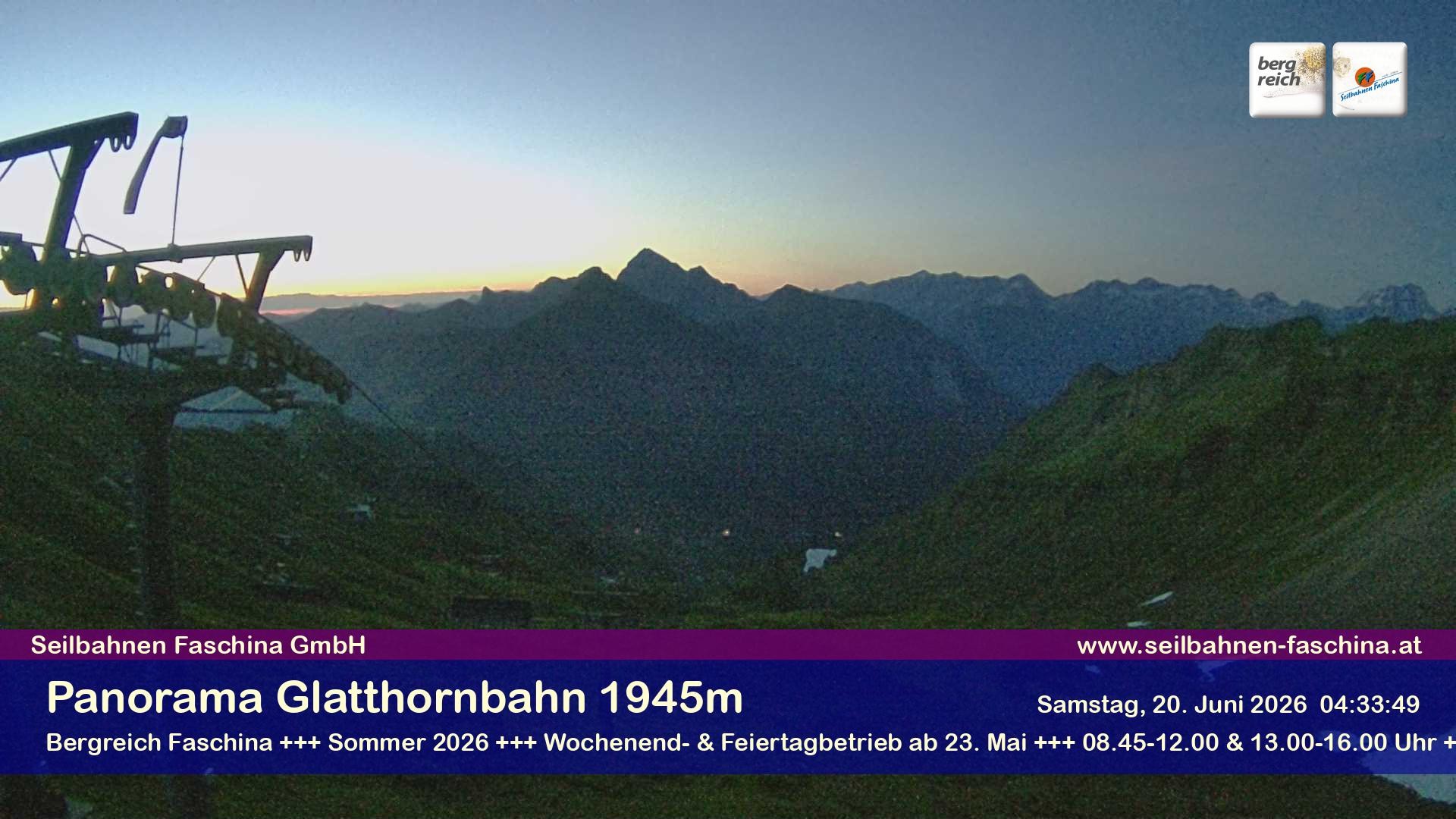 Archiv Foto Webcam Panoramablick von der Glatthornbahn