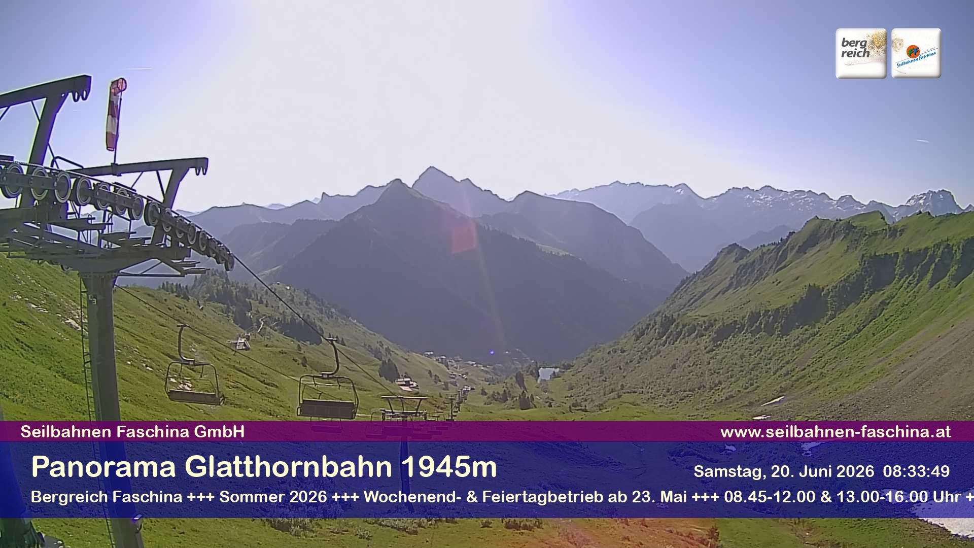 Archiv Foto Webcam Panoramablick von der Glatthornbahn