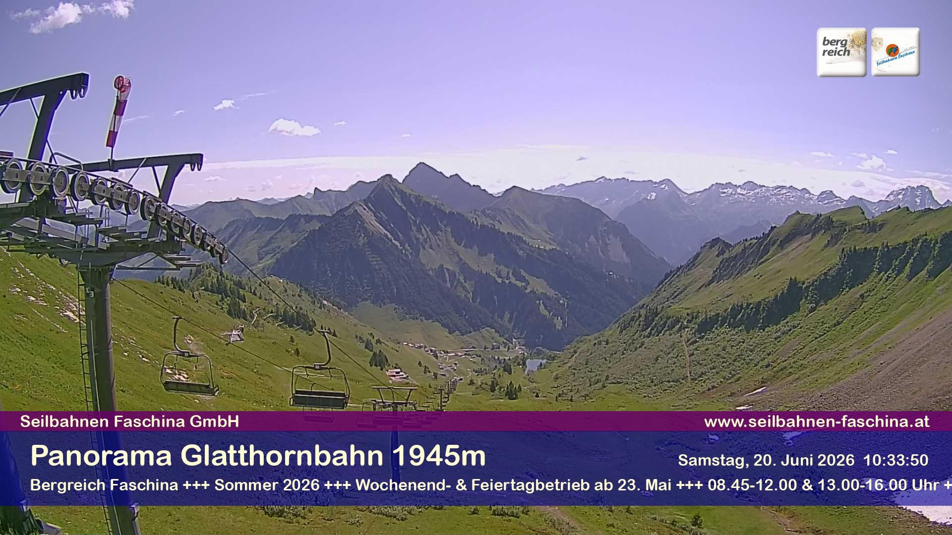 Archiv Foto Webcam Panoramablick von der Glatthornbahn