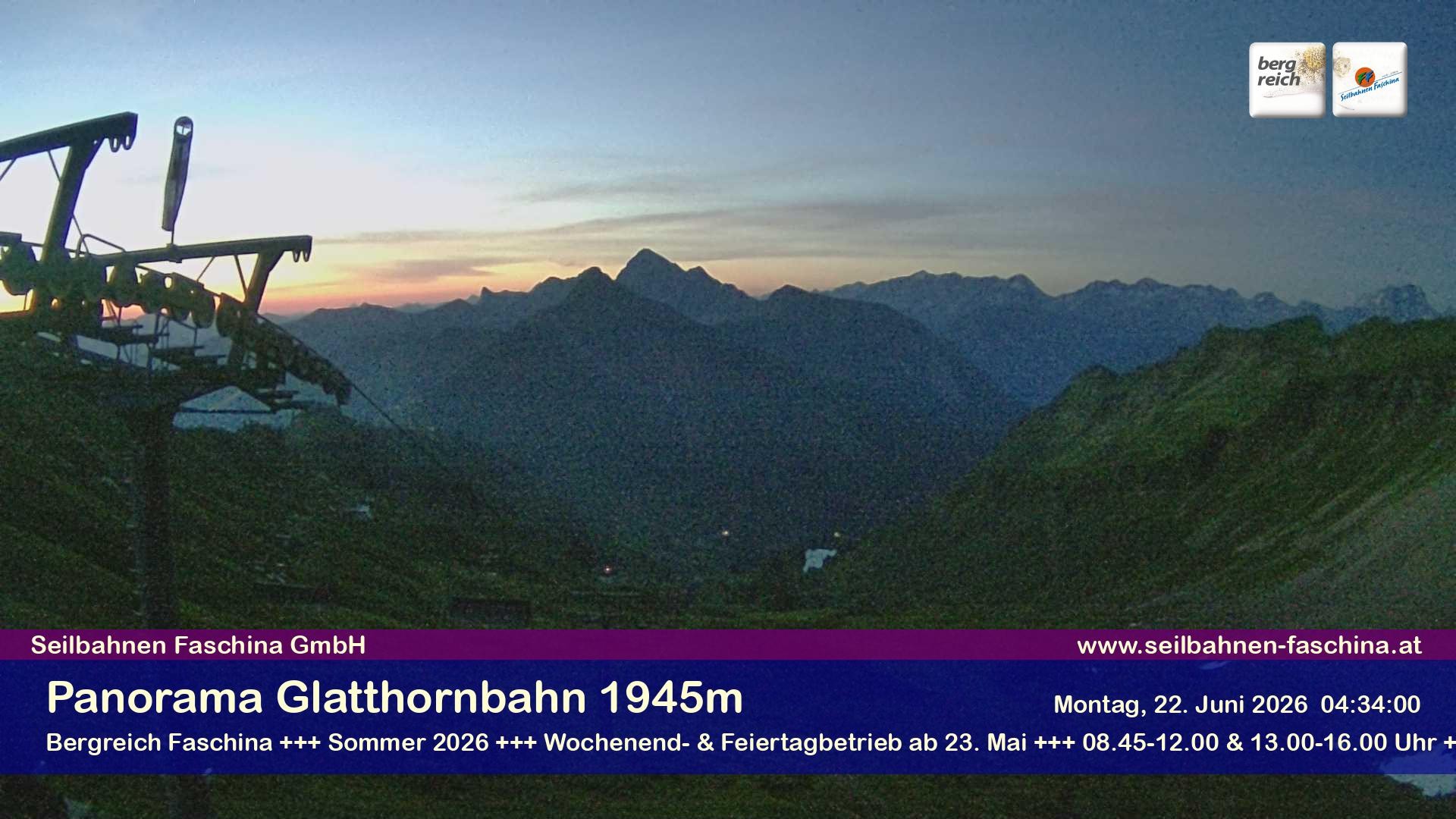 Archiv Foto Webcam Panoramablick von der Glatthornbahn