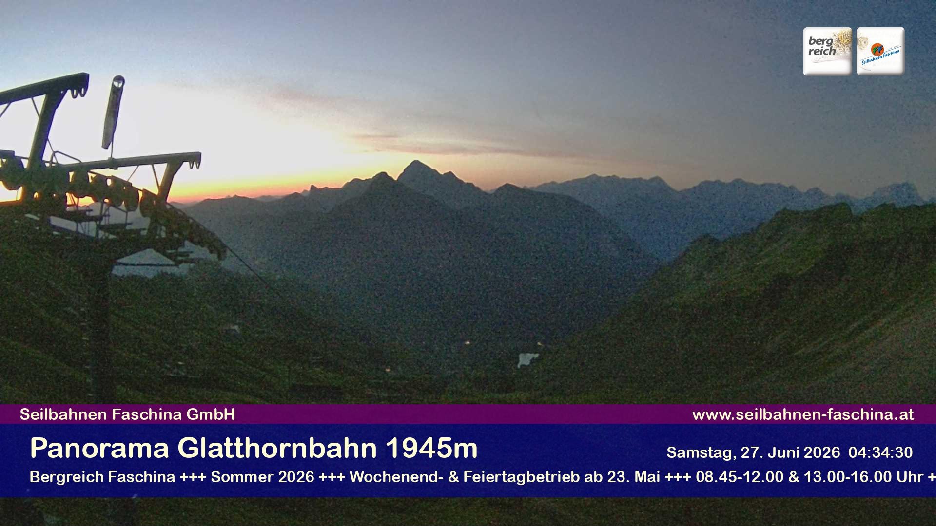 Archiv Foto Webcam Panoramablick von der Glatthornbahn