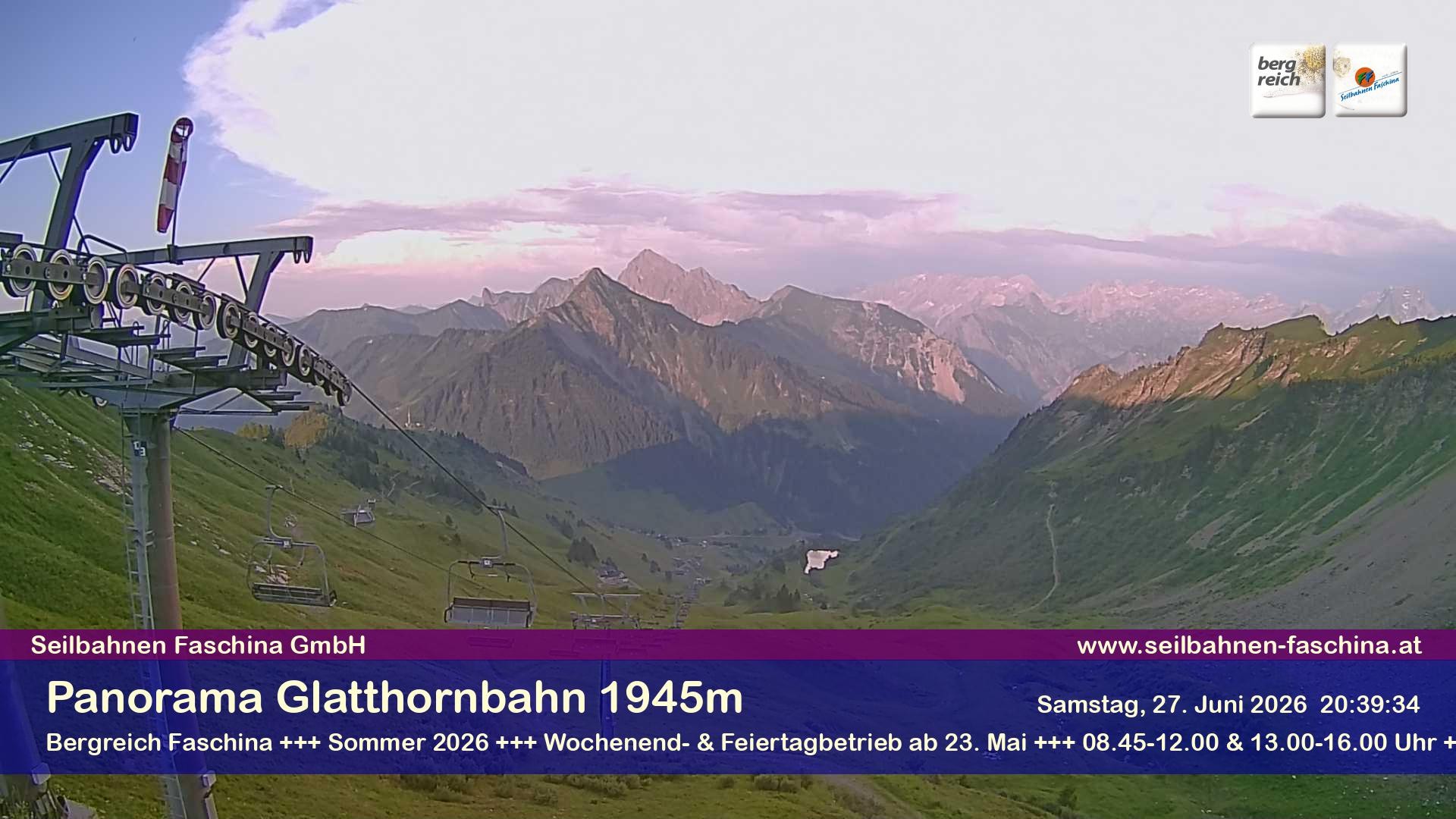 Archiv Foto Webcam Panoramablick von der Glatthornbahn