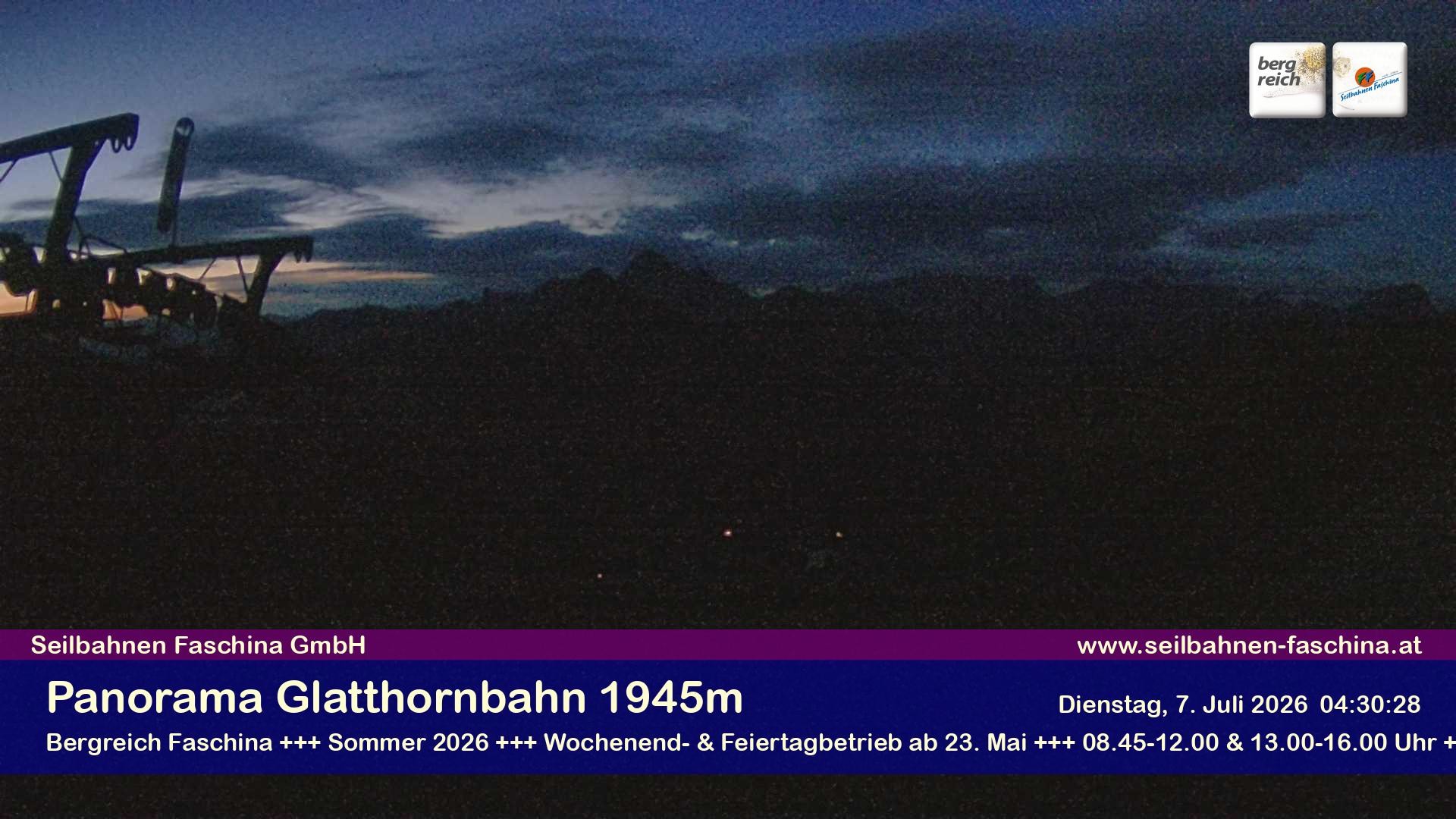 Archiv Foto Webcam Panoramablick von der Glatthornbahn