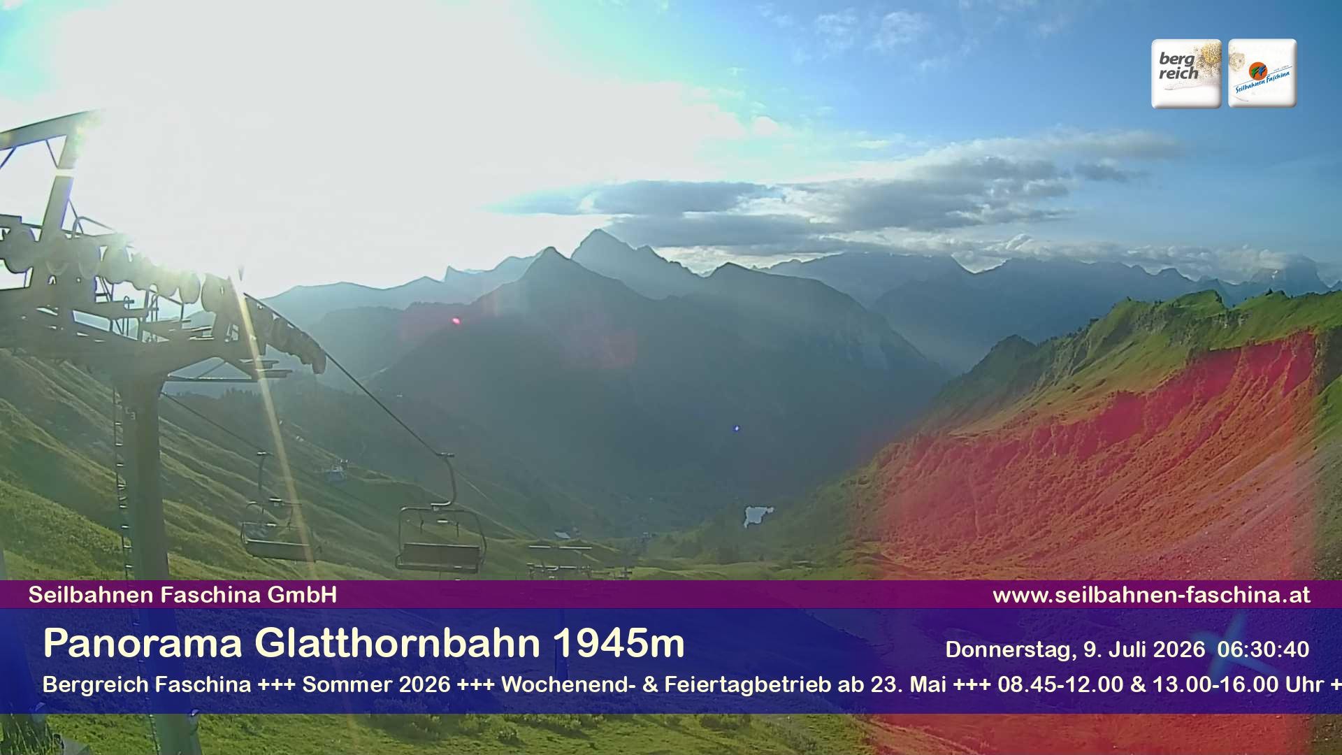 Archiv Foto Webcam Panoramablick von der Glatthornbahn