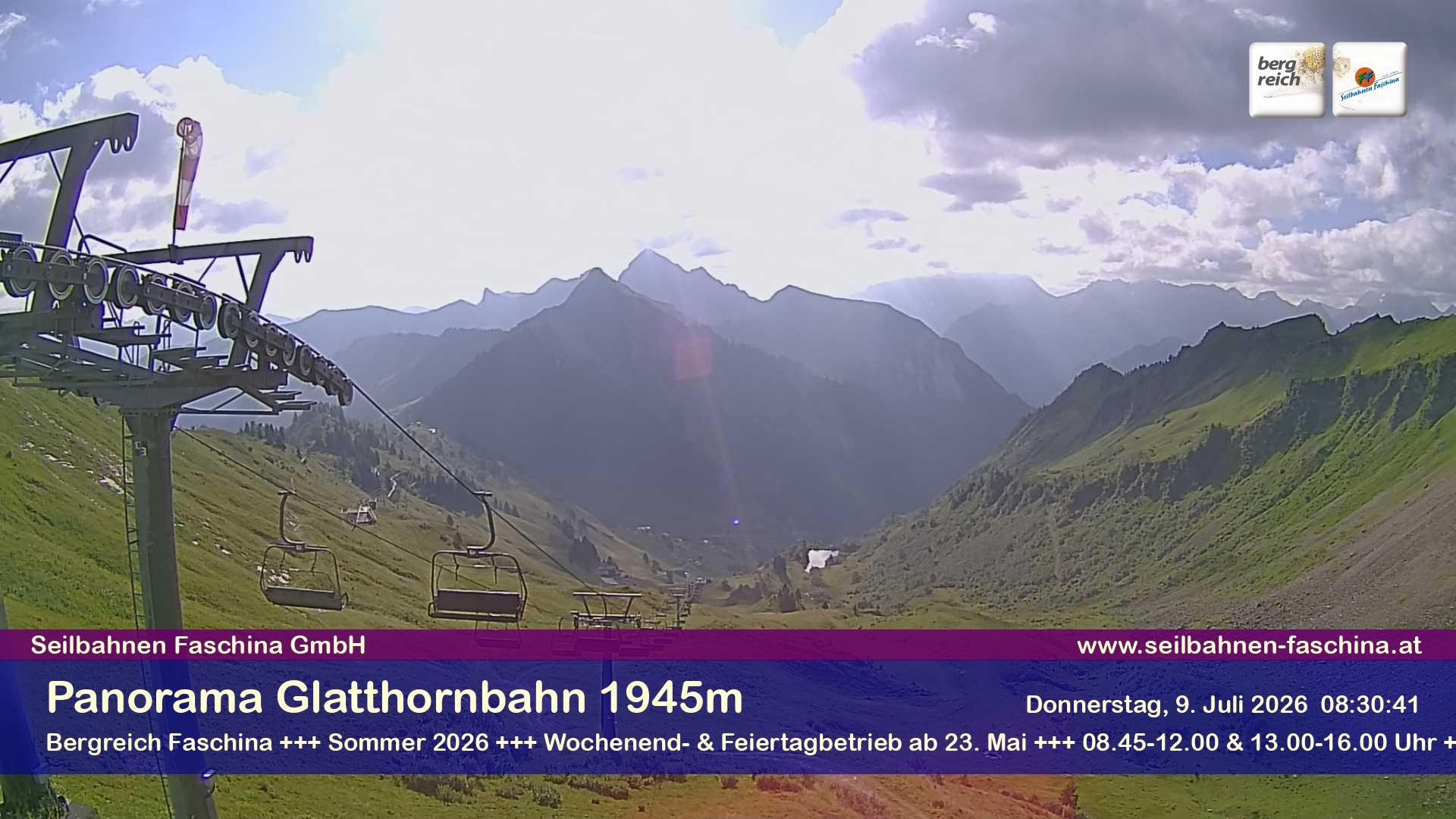 Archiv Foto Webcam Panoramablick von der Glatthornbahn