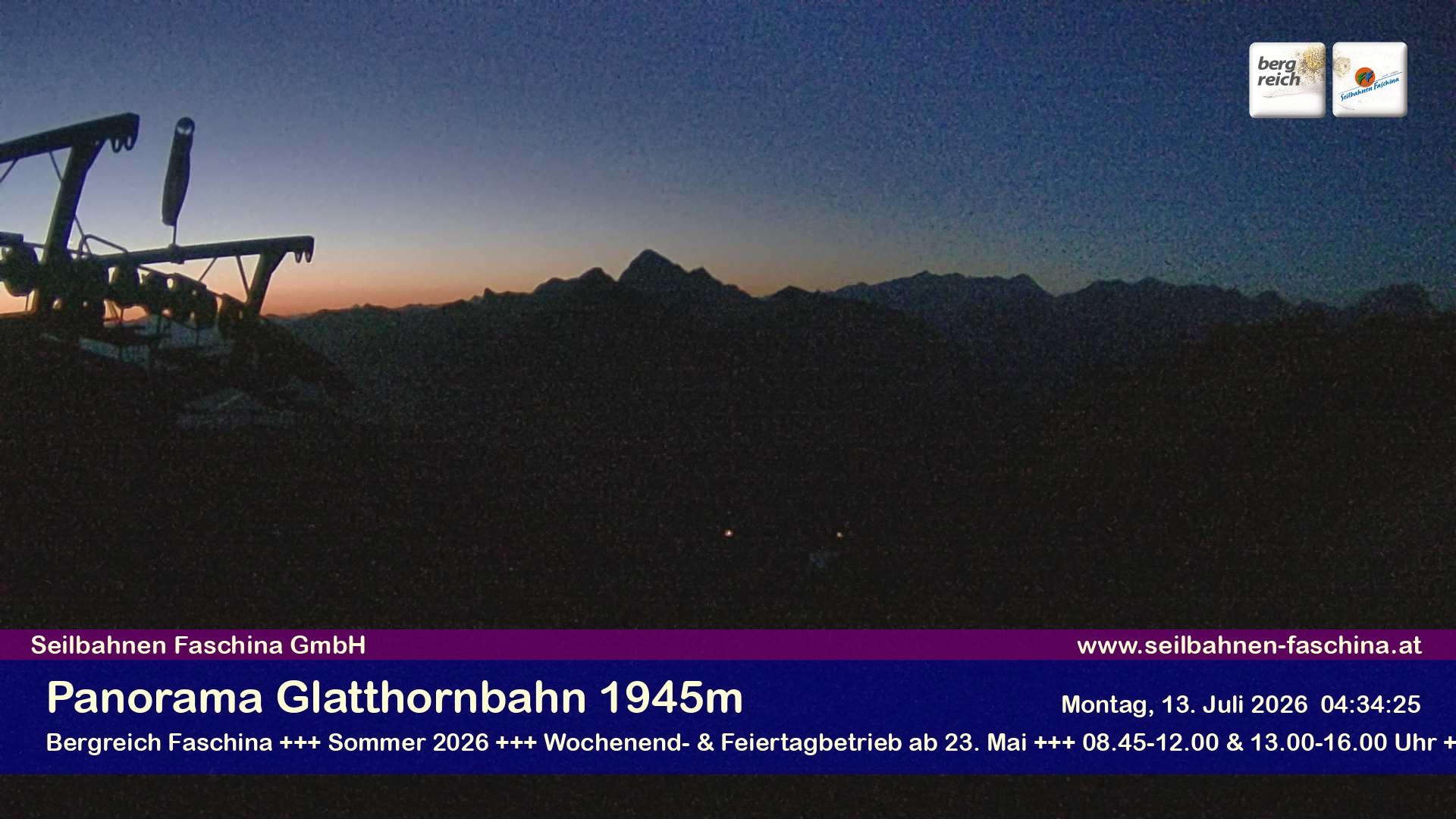 Archiv Foto Webcam Panoramablick von der Glatthornbahn