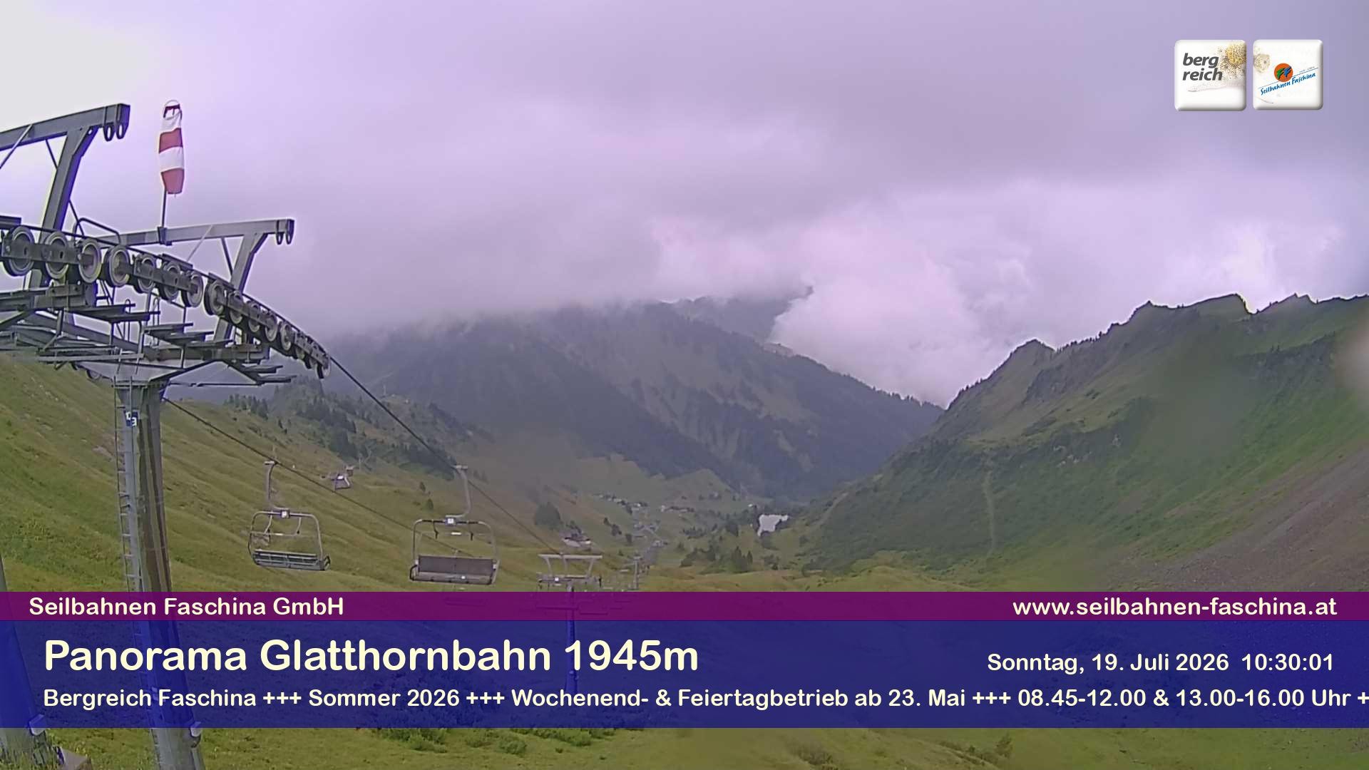Archiv Foto Webcam Panoramablick von der Glatthornbahn
