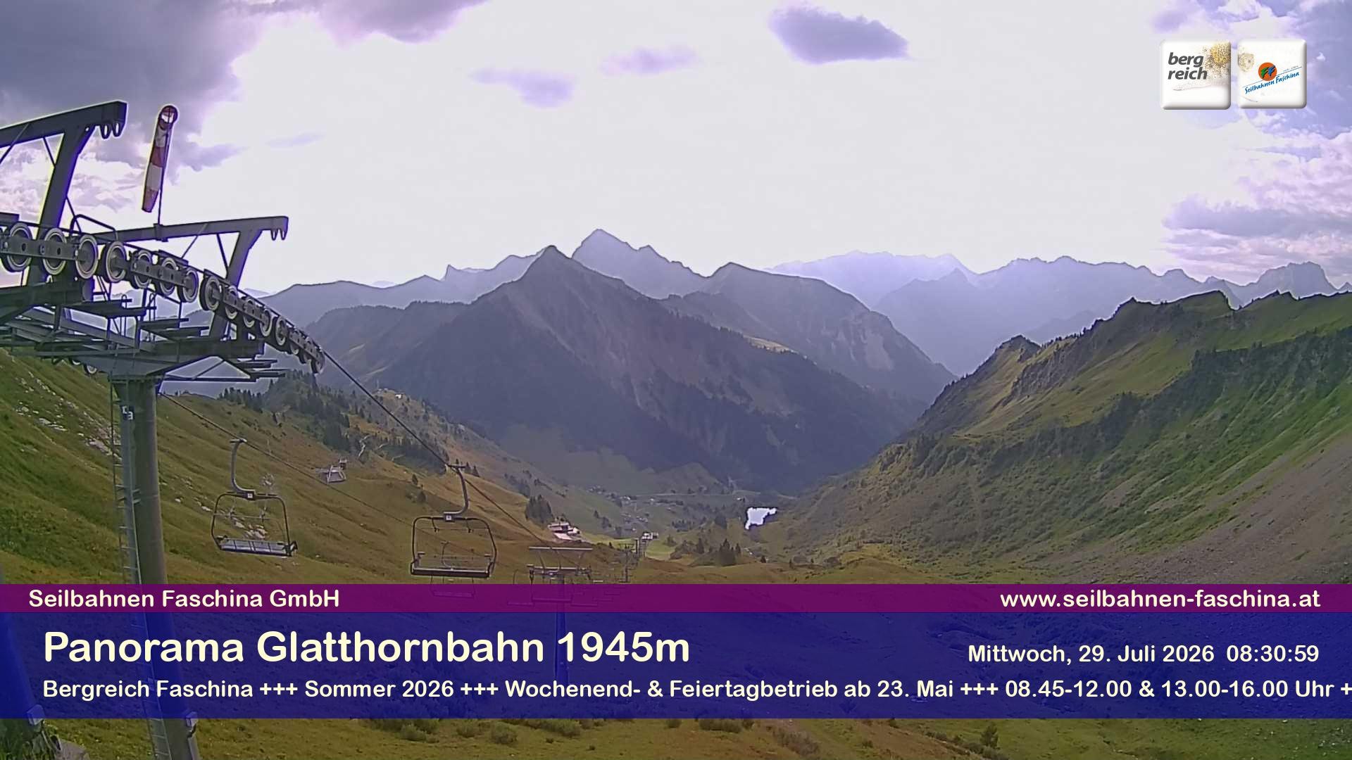 Archiv Foto Webcam Panoramablick von der Glatthornbahn