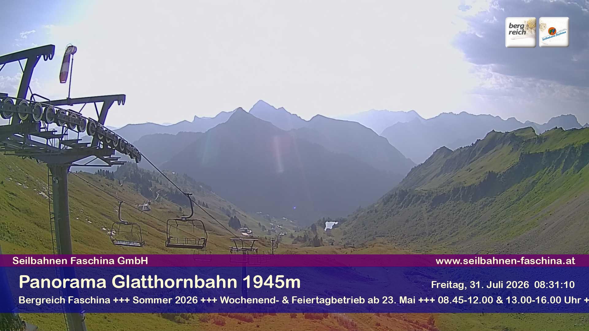 Archiv Foto Webcam Panoramablick von der Glatthornbahn