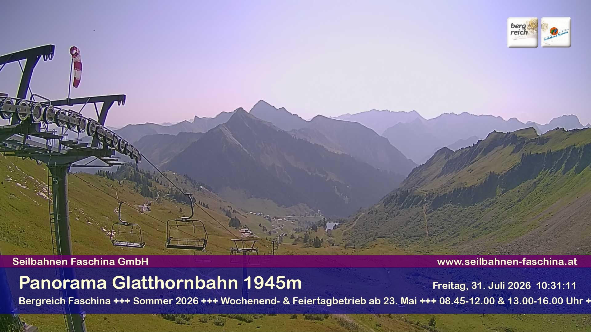 Archiv Foto Webcam Panoramablick von der Glatthornbahn