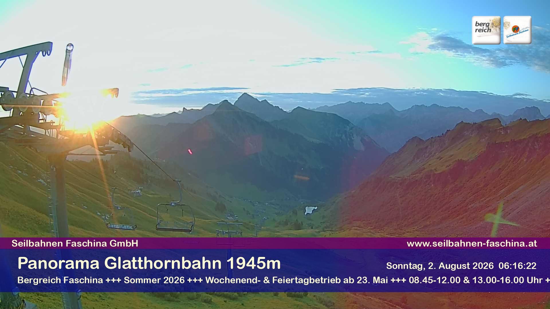 Archiv Foto Webcam Panoramablick von der Glatthornbahn