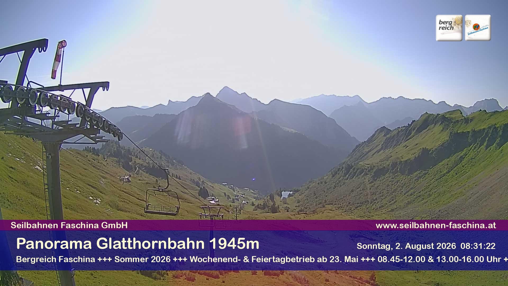 Archiv Foto Webcam Panoramablick von der Glatthornbahn