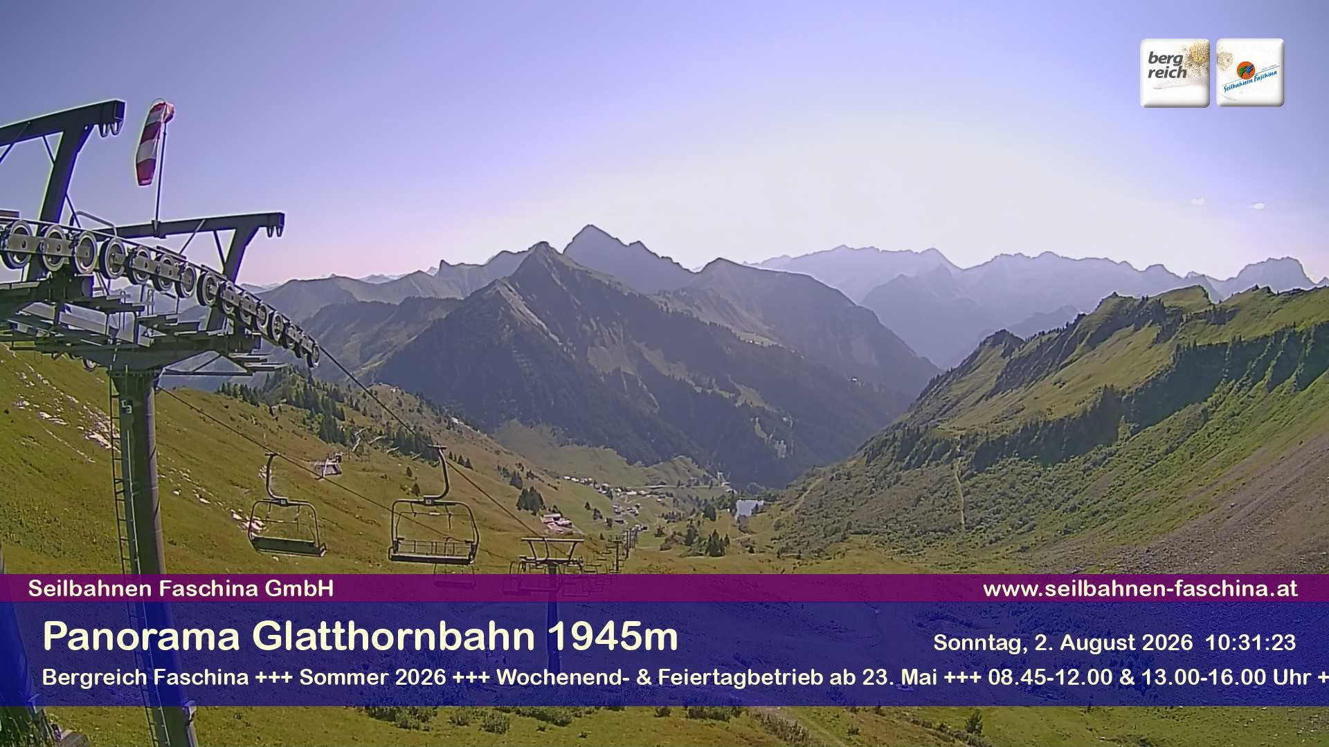 Archiv Foto Webcam Panoramablick von der Glatthornbahn