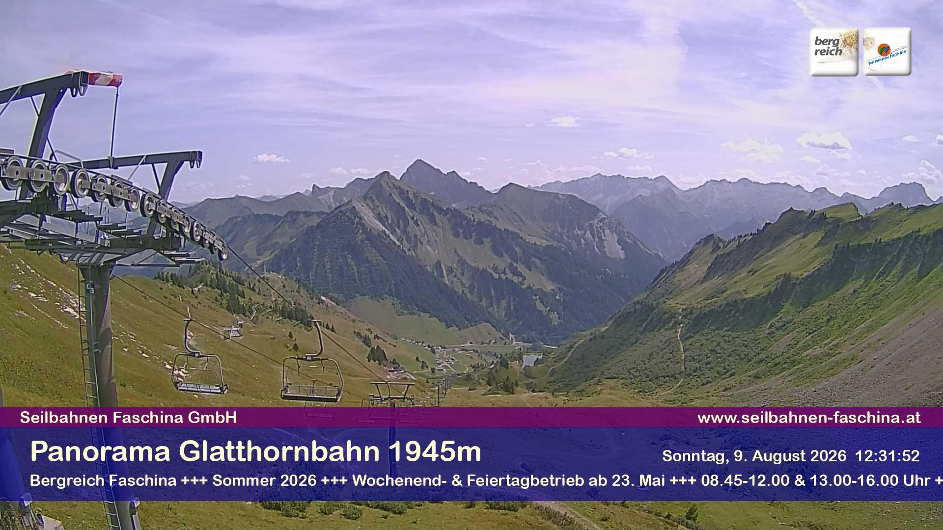 Archiv Foto Webcam Panoramablick von der Glatthornbahn