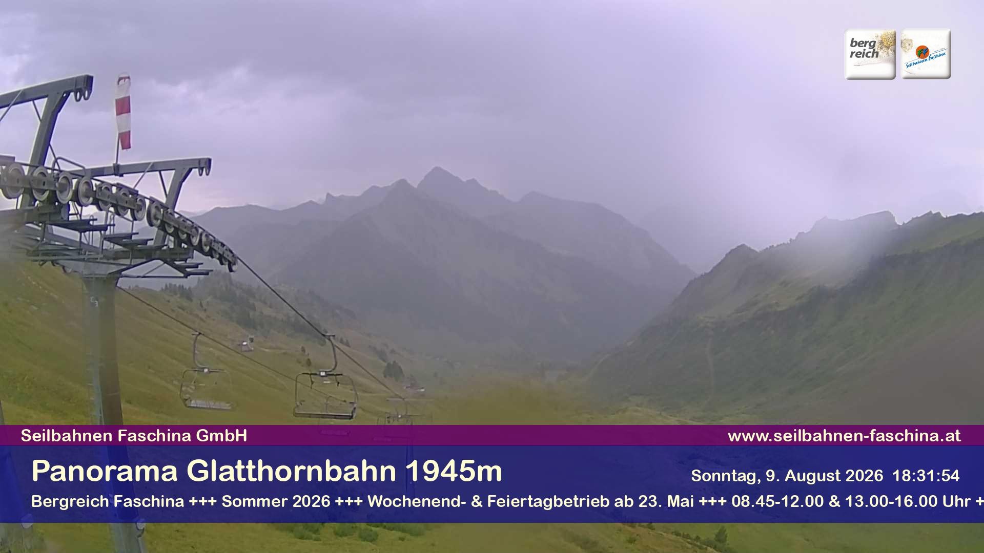Archiv Foto Webcam Panoramablick von der Glatthornbahn