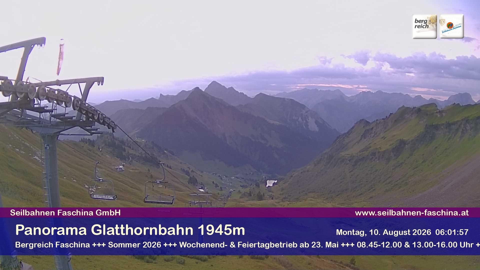 Archiv Foto Webcam Panoramablick von der Glatthornbahn