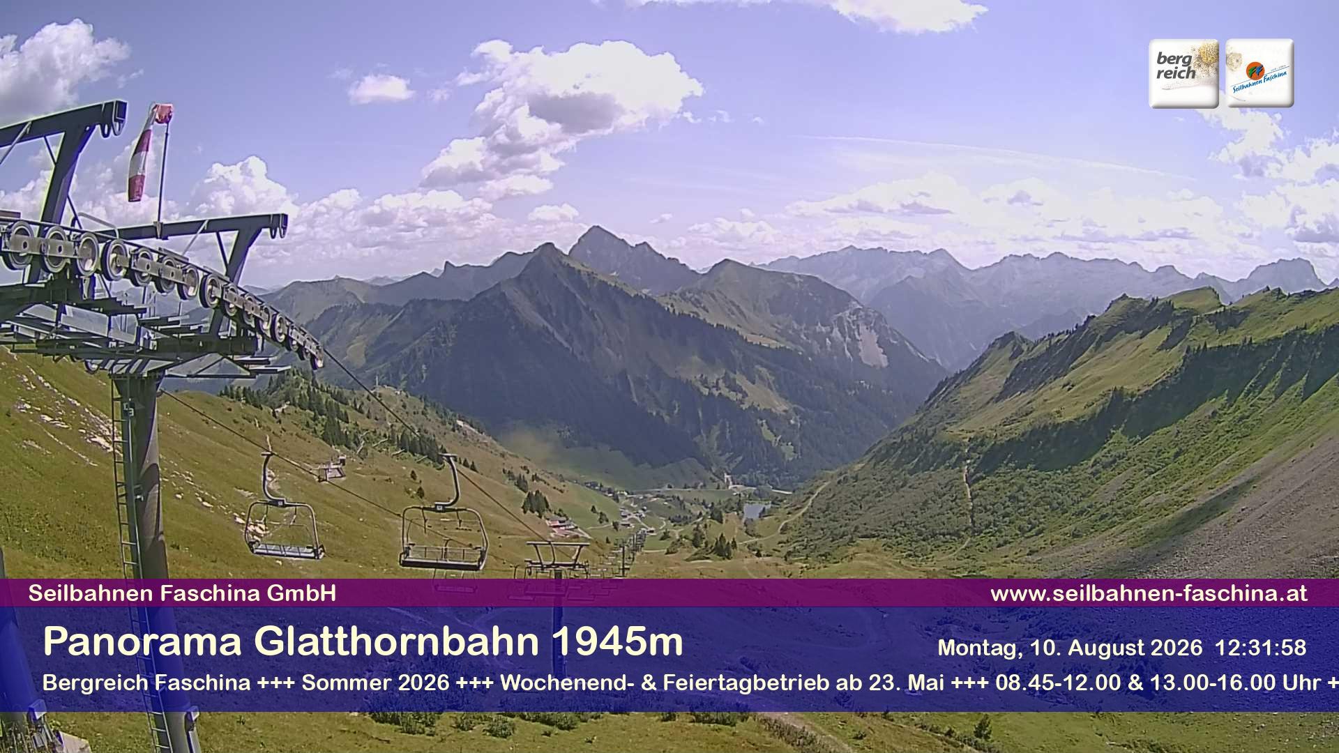 Archiv Foto Webcam Panoramablick von der Glatthornbahn