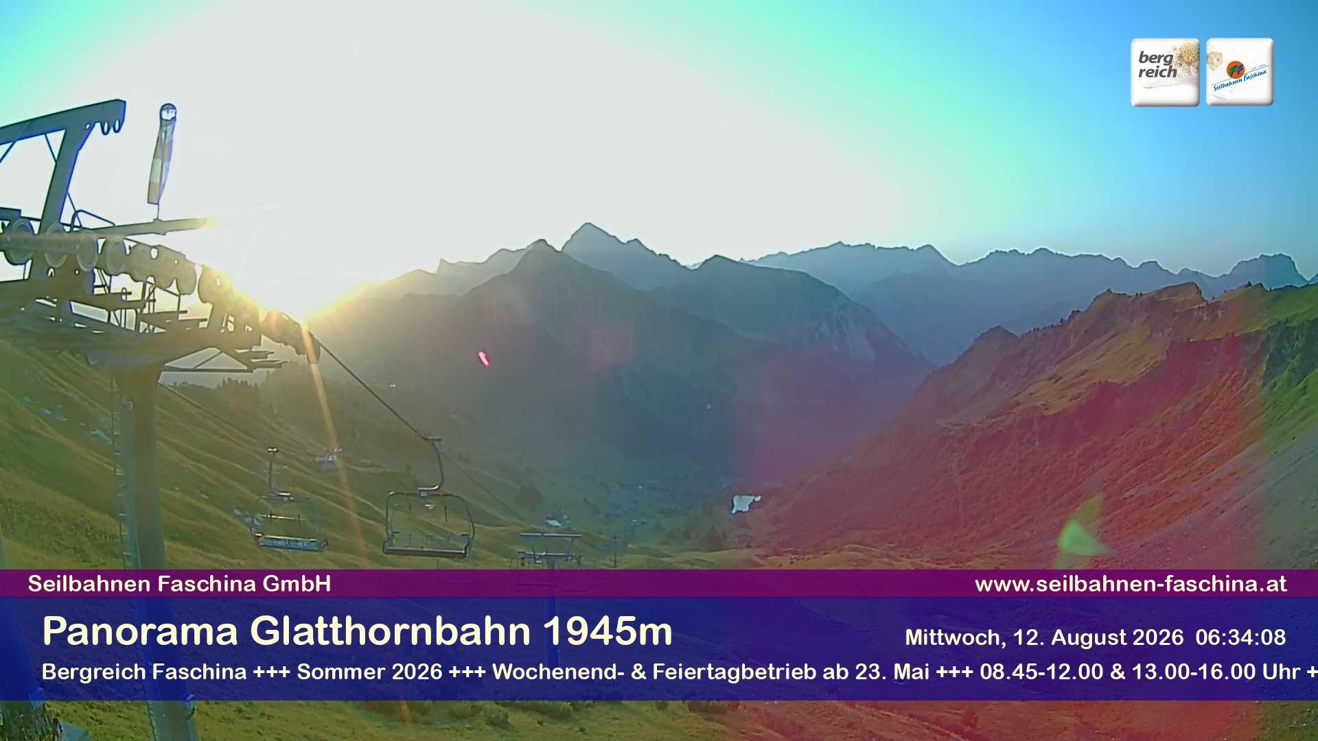Archiv Foto Webcam Panoramablick von der Glatthornbahn