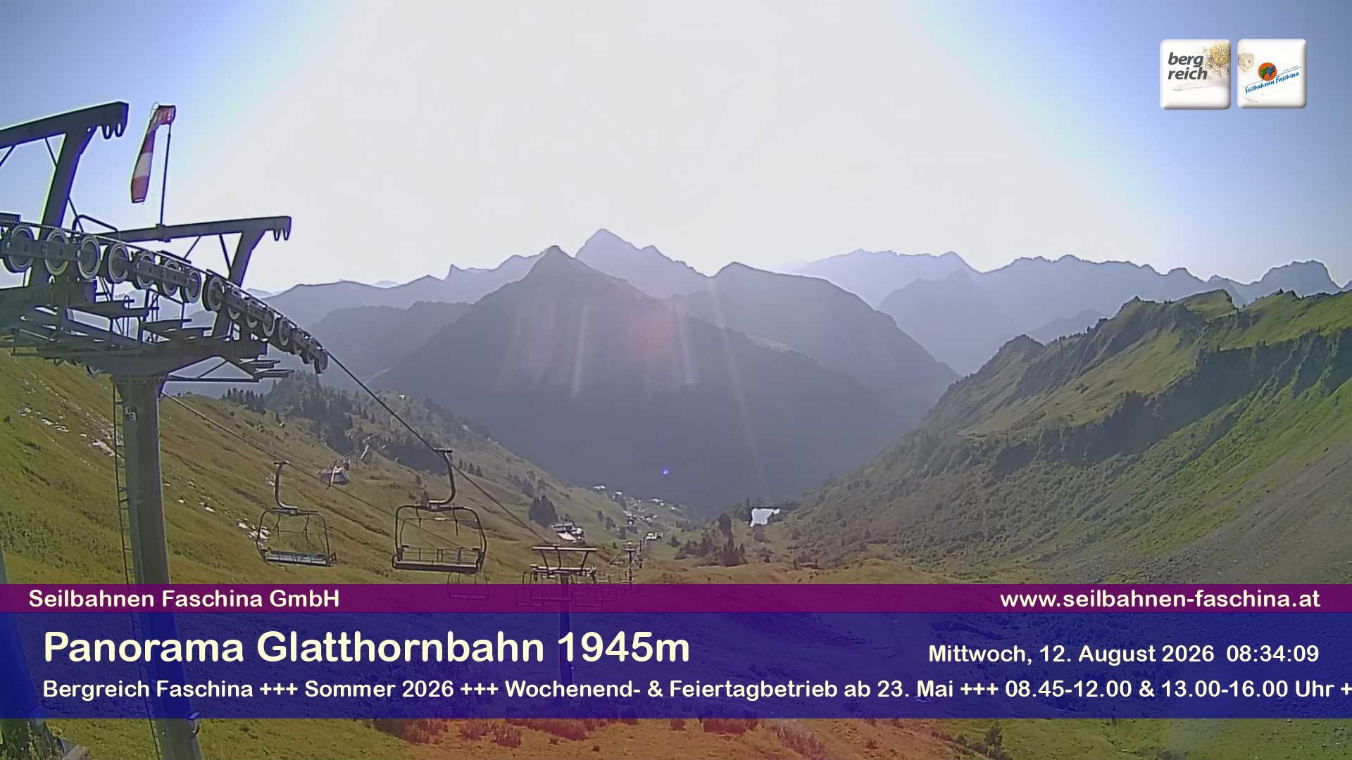 Archiv Foto Webcam Panoramablick von der Glatthornbahn