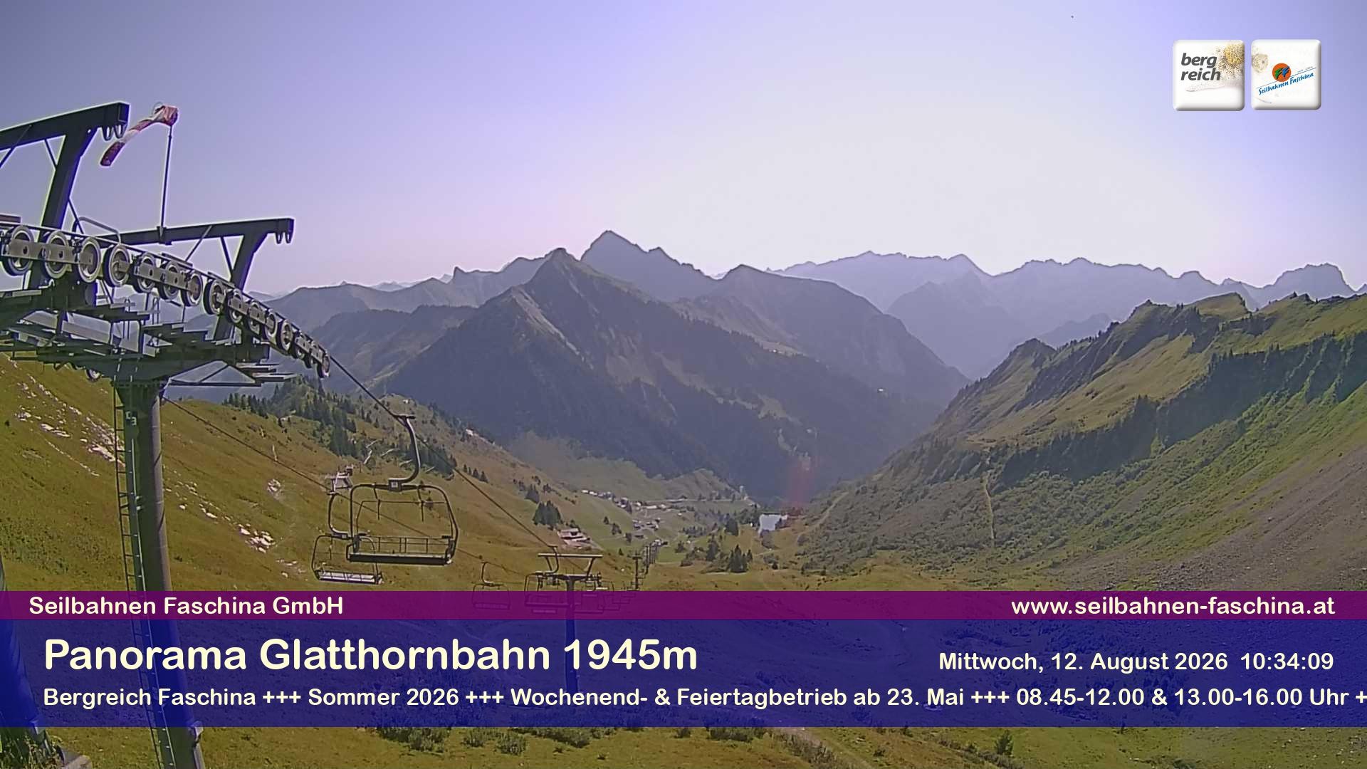 Archiv Foto Webcam Panoramablick von der Glatthornbahn