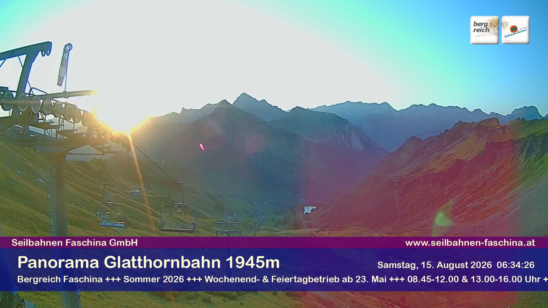 Archiv Foto Webcam Panoramablick von der Glatthornbahn