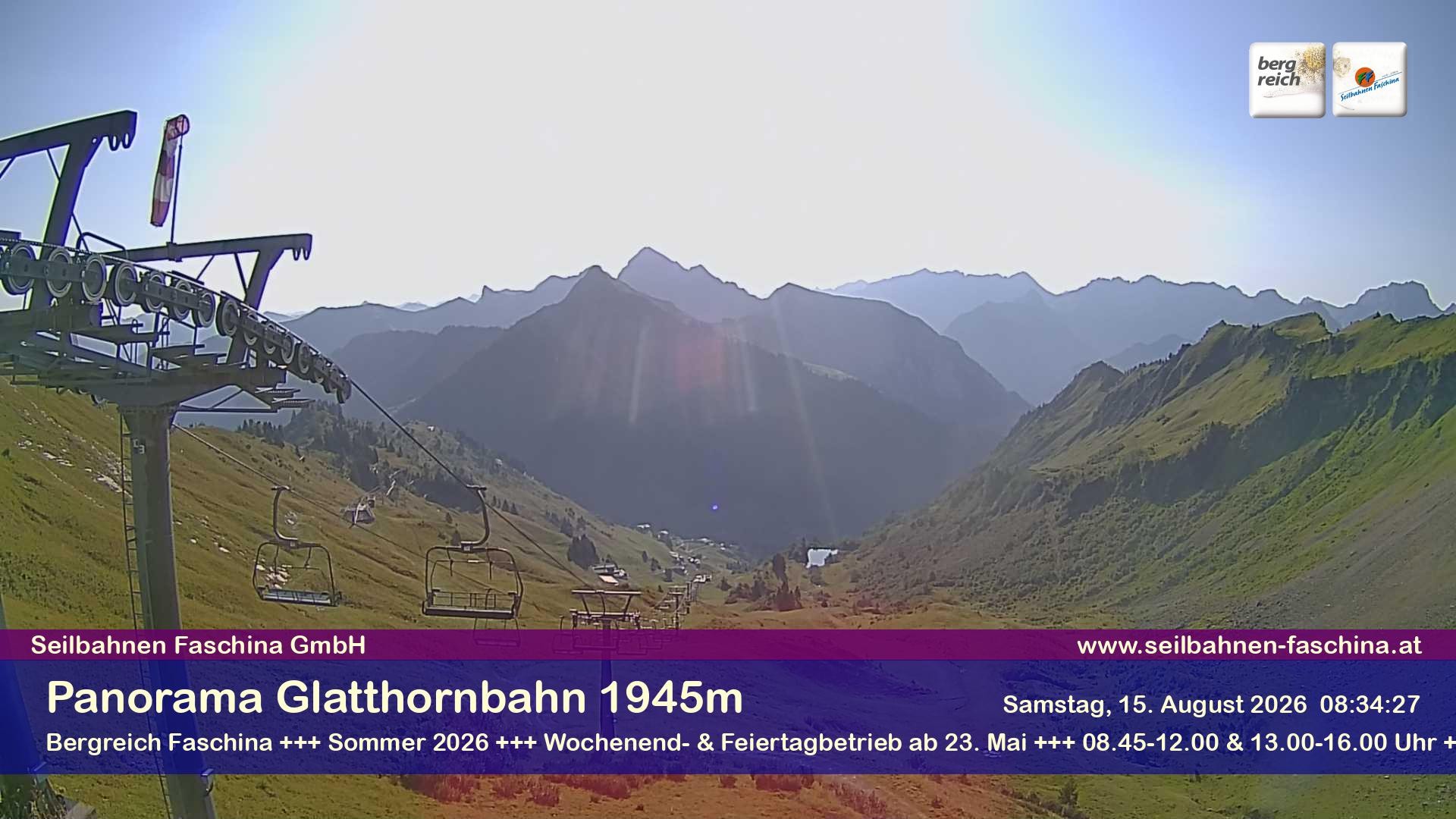 Archiv Foto Webcam Panoramablick von der Glatthornbahn