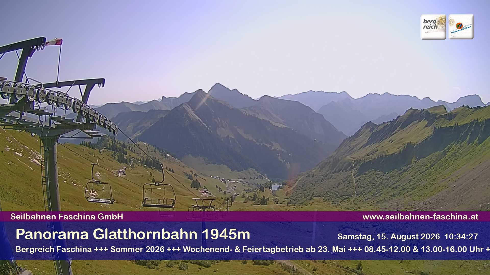 Archiv Foto Webcam Panoramablick von der Glatthornbahn