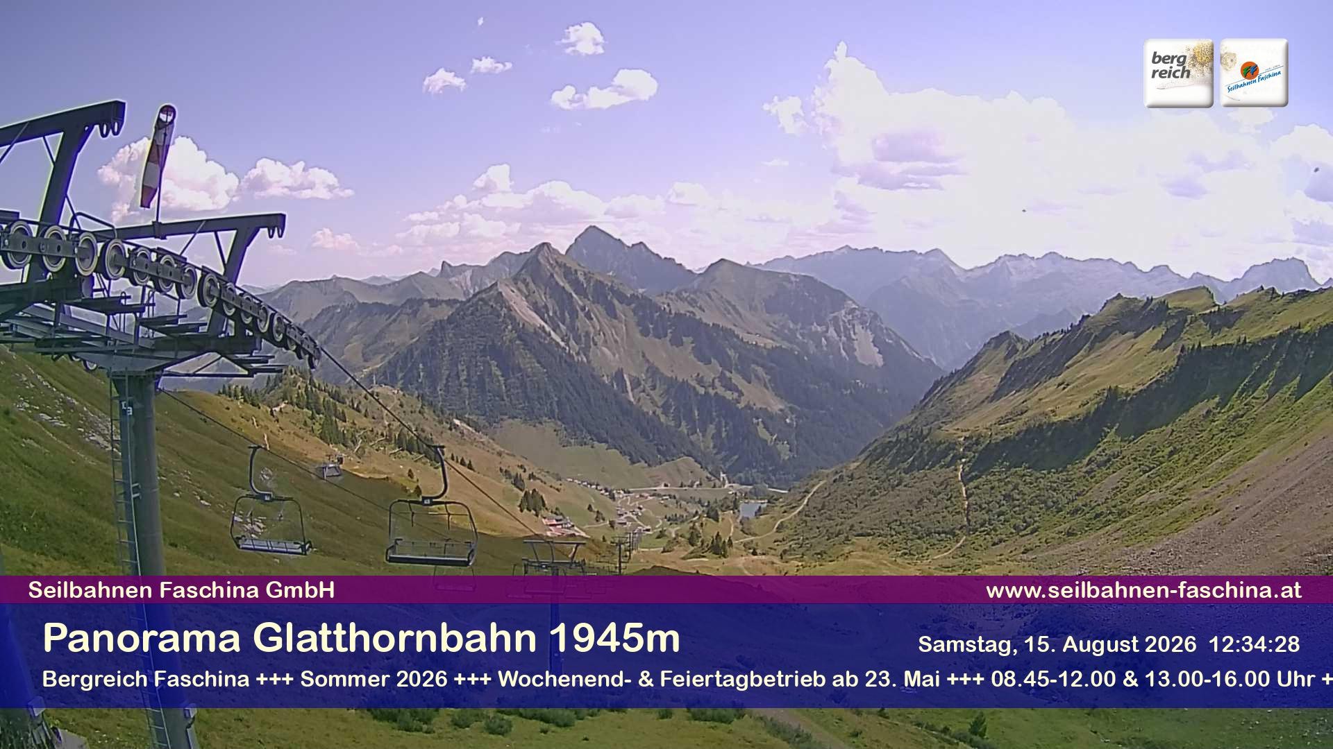 Archiv Foto Webcam Panoramablick von der Glatthornbahn