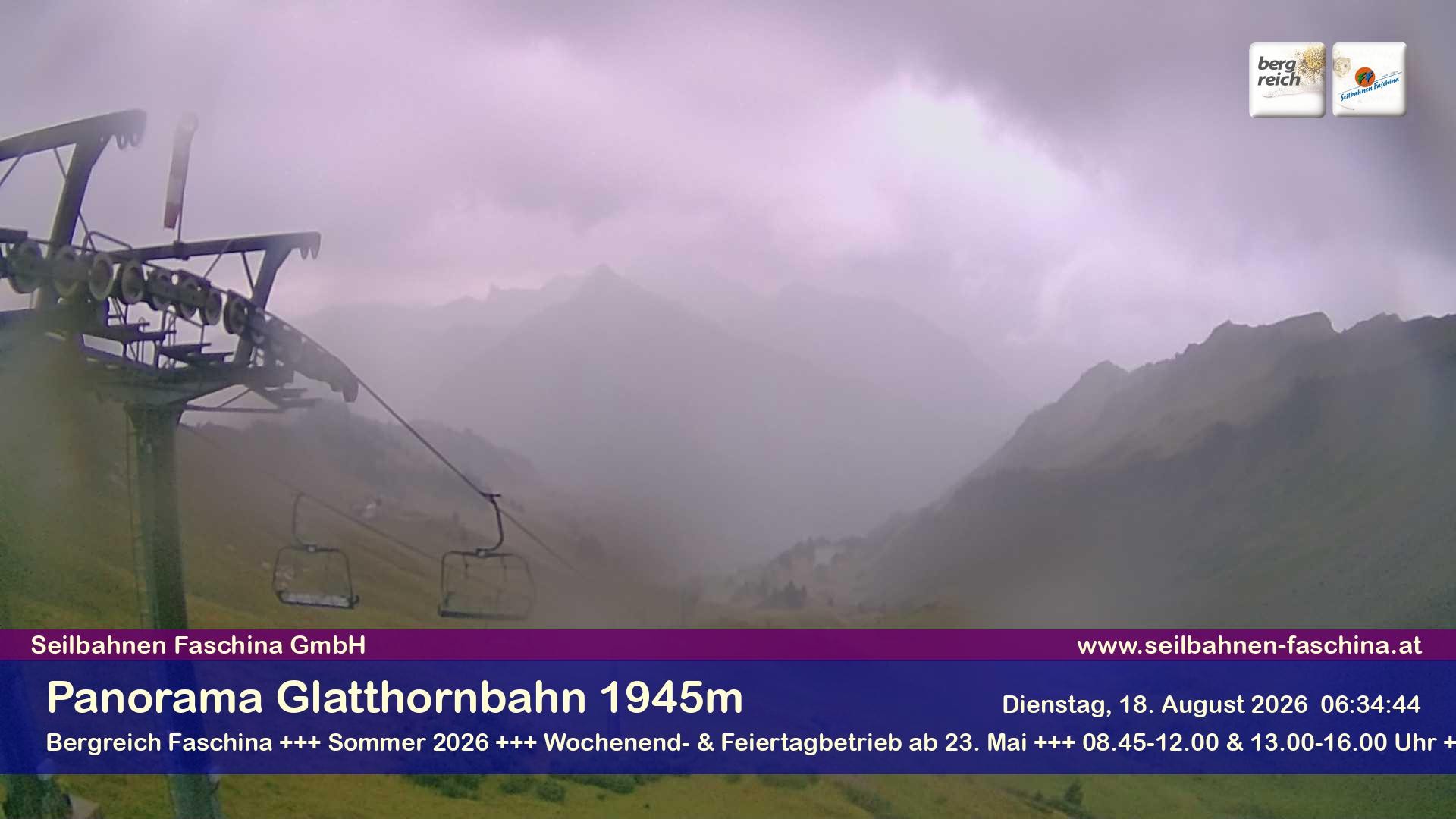 Archiv Foto Webcam Panoramablick von der Glatthornbahn
