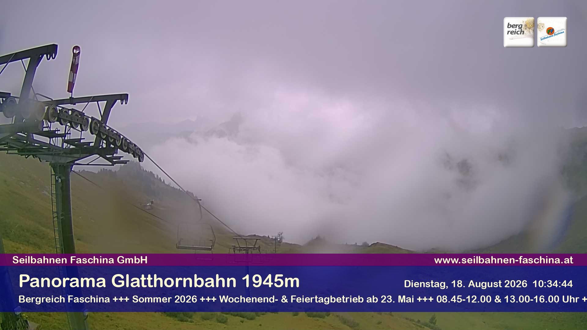 Archiv Foto Webcam Panoramablick von der Glatthornbahn